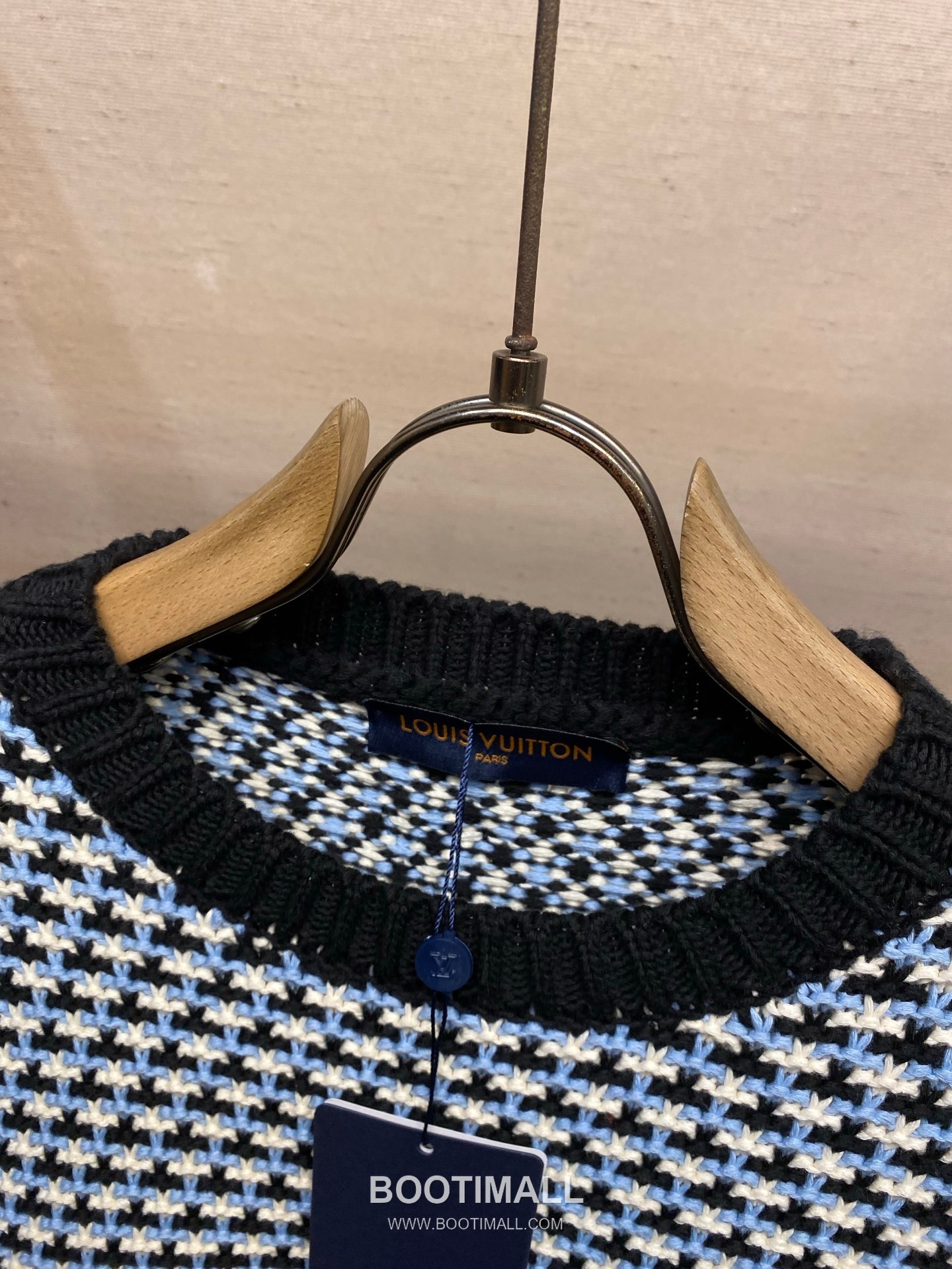 Louis Vuitton 2026FW Houndstooth Pattern Cotton Blend Knit Sweater 루이비통 2026FW 하운드투스 패턴 코튼 혼방 니트 스웨터 7