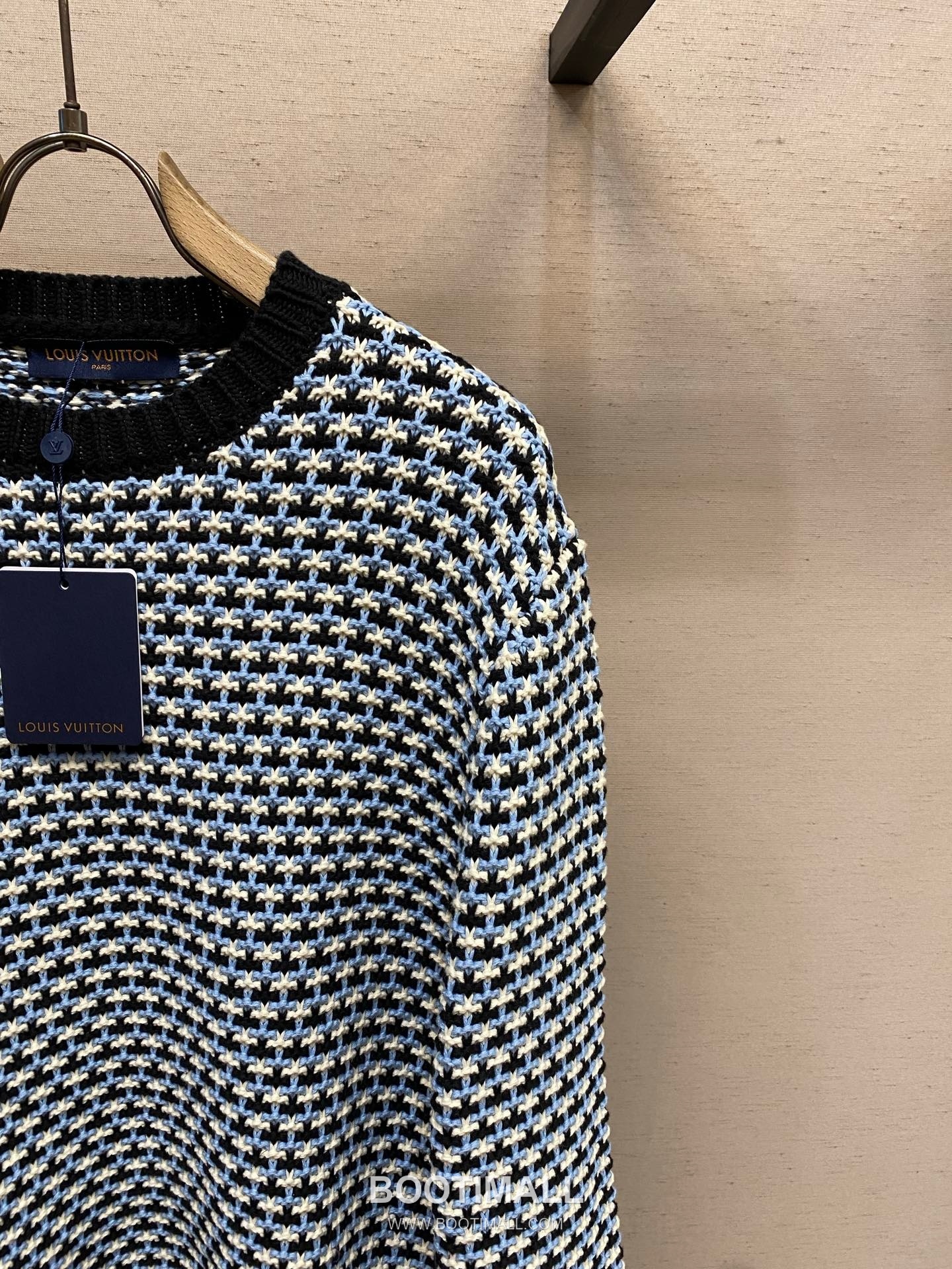 Louis Vuitton 2026FW Houndstooth Pattern Cotton Blend Knit Sweater 루이비통 2026FW 하운드투스 패턴 코튼 혼방 니트 스웨터 8