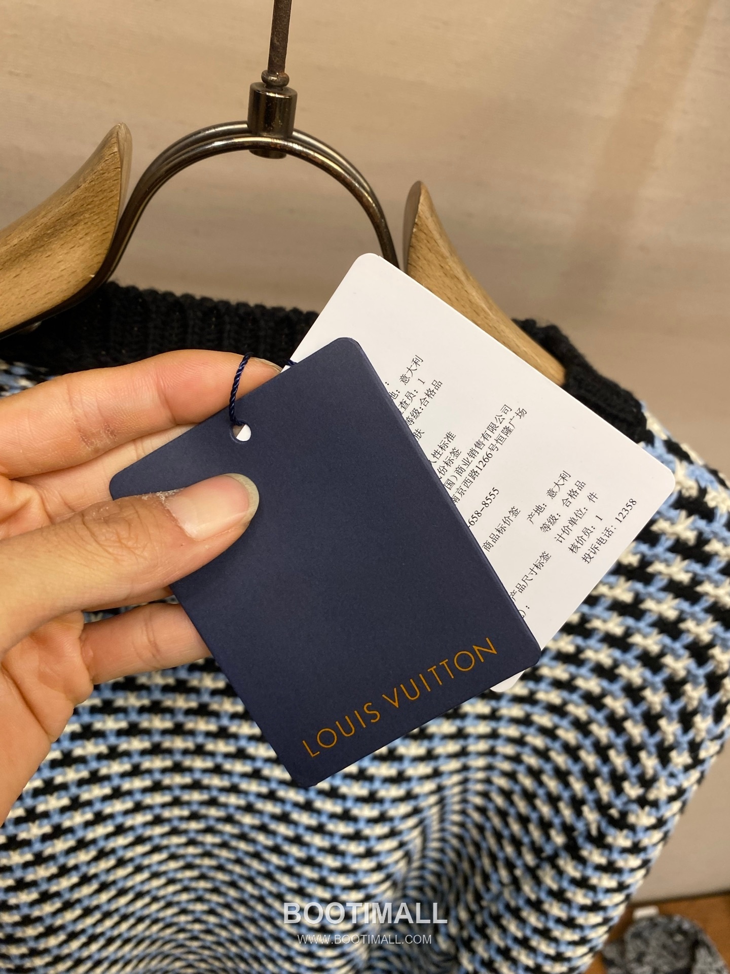 Louis Vuitton 2026FW Houndstooth Pattern Cotton Blend Knit Sweater 루이비통 2026FW 하운드투스 패턴 코튼 혼방 니트 스웨터 13