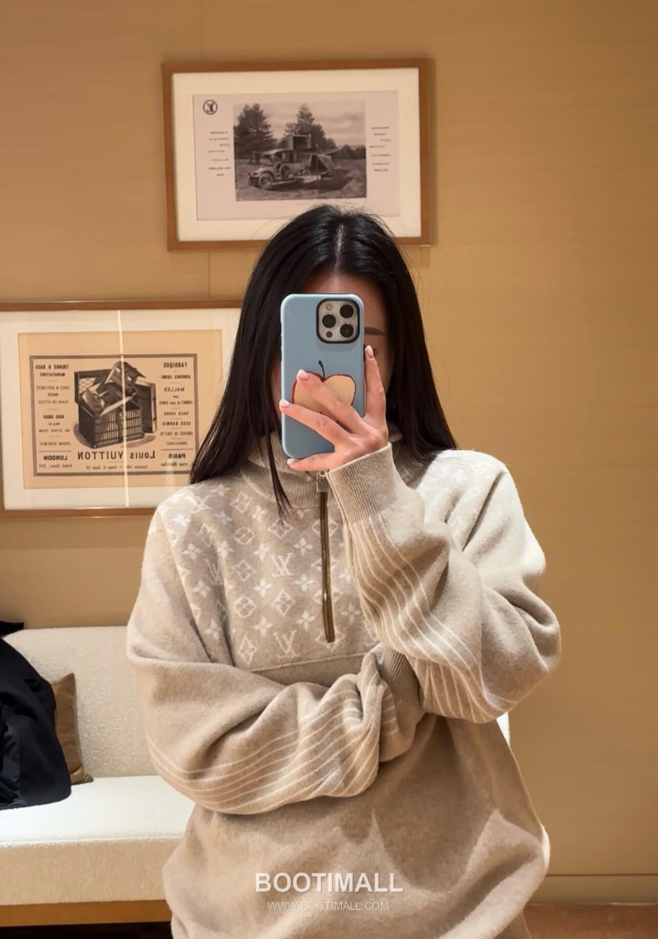 Louis Vuitton 2026FW Monogram Jacquard Wool Blend Half Zip Knit Sweater 루이비통 2026FW 모노그램 자카드 울 혼방 하프집 니트 스웨터 20