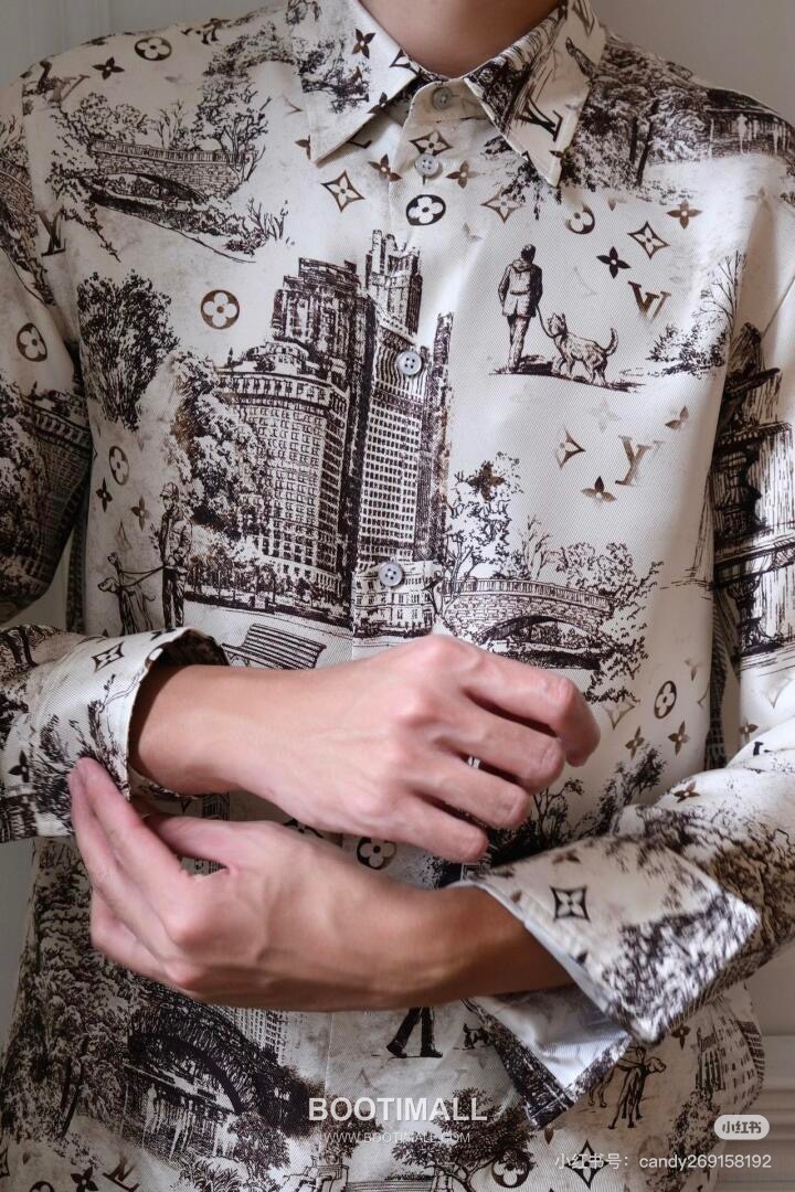 Louis Vuitton 2024FW Monogram City Walk Silk Twill Shirt with Print Detail 루이비통 2024FW 모노그램 시티워크 실크 트윌 셔츠 프린트 디테일 7