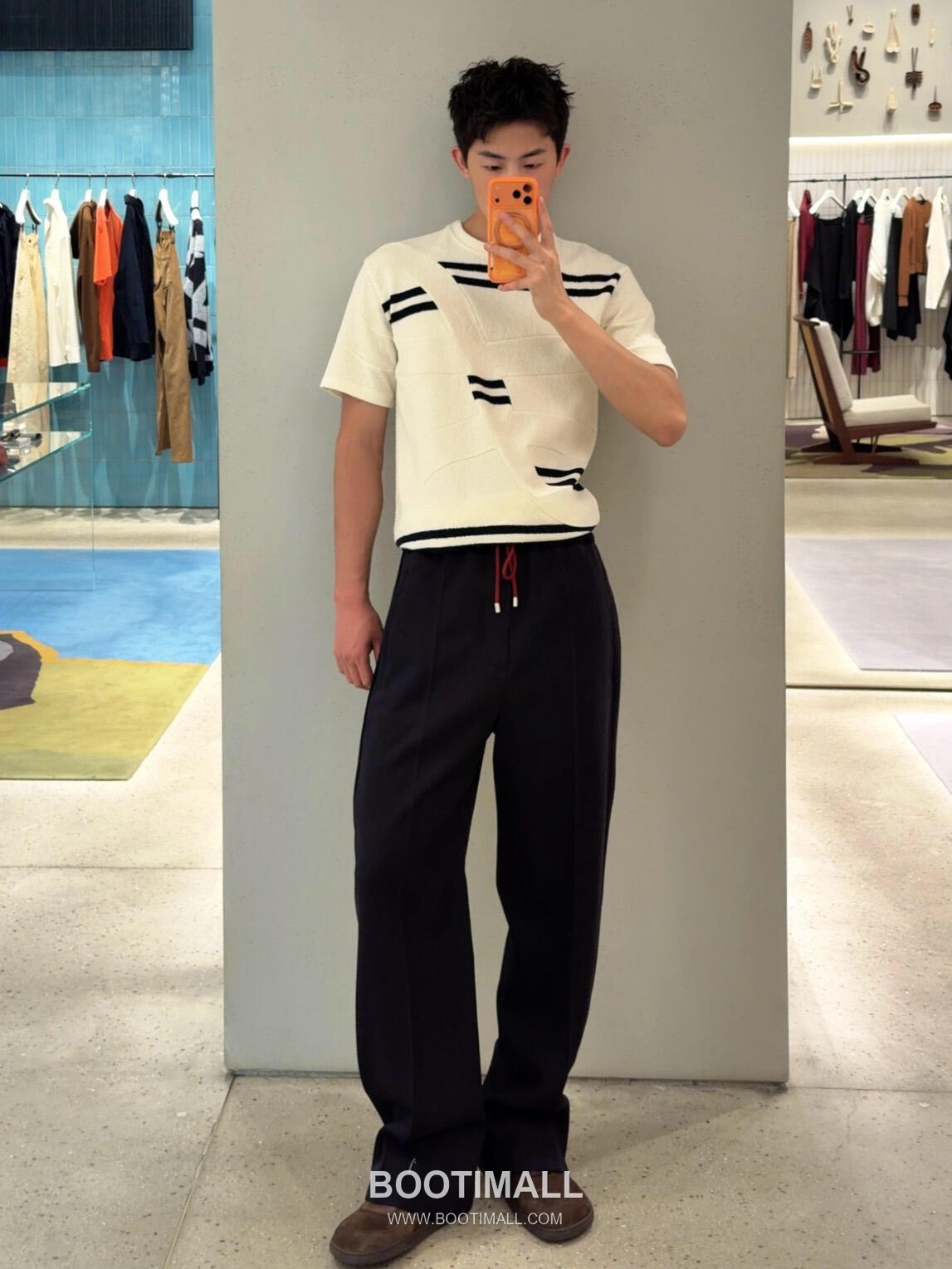 Loewe 2026FW Embroidered Wool Blend Knit T-Shirt with Jacquard Texture 로에베 2026FW 자수 울 혼방 니트 반팔 티셔츠 자카드 텍스처 6