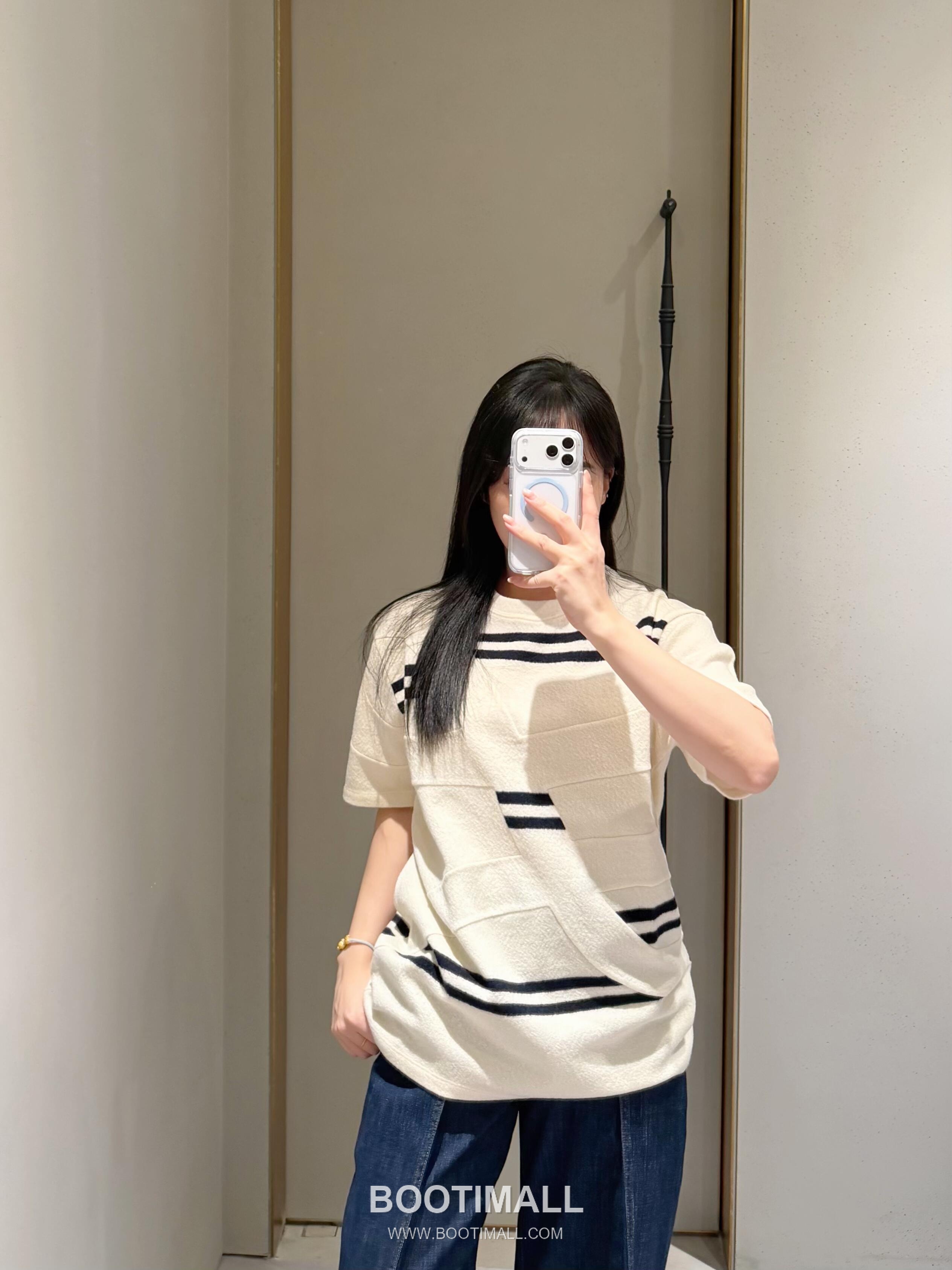 Loewe 2026FW Embroidered Wool Blend Knit T-Shirt with Jacquard Texture 로에베 2026FW 자수 울 혼방 니트 반팔 티셔츠 자카드 텍스처 19