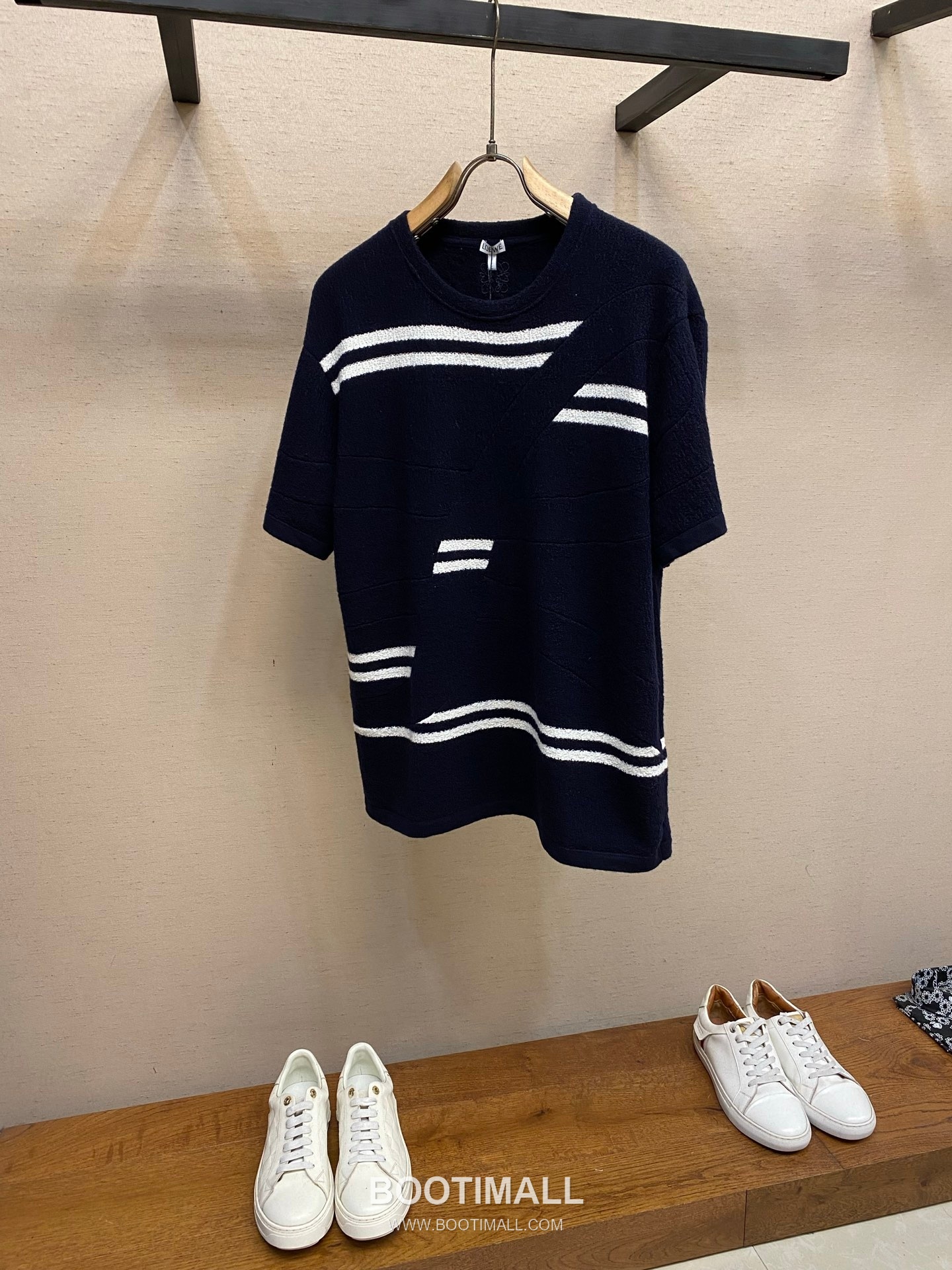 Loewe 2026FW Embroidered Wool Blend Knit T-Shirt with Jacquard Texture 로에베 2026FW 자수 울 혼방 니트 반팔 티셔츠 자카드 텍스처 10