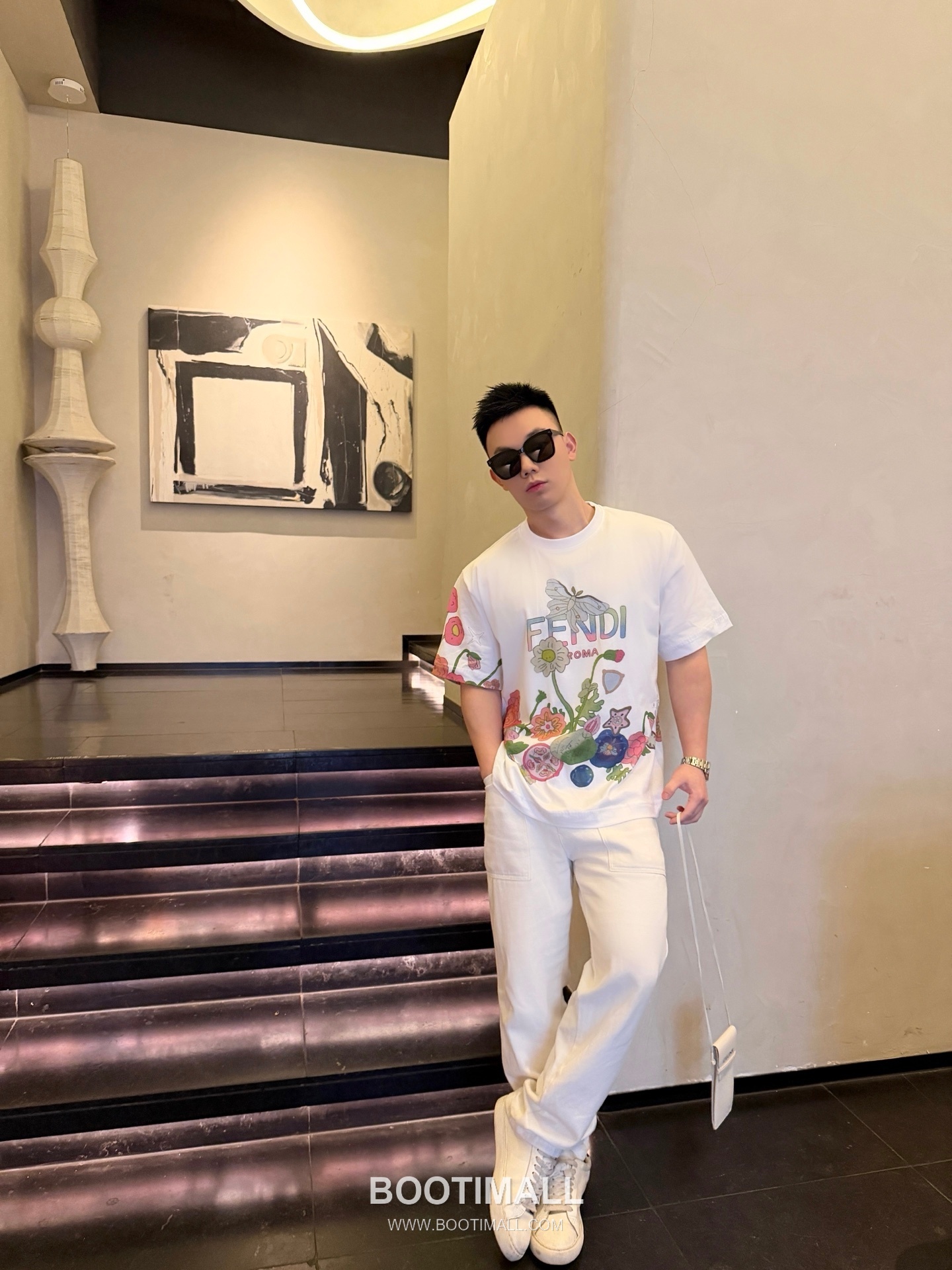 Fendi 2026SS Future Colorblock Print Cotton T-Shirt with Logo Detail 펜디 2026SS 퓨처 컬러블록 프린트 코튼 반팔 티셔츠 로고 디테일 6