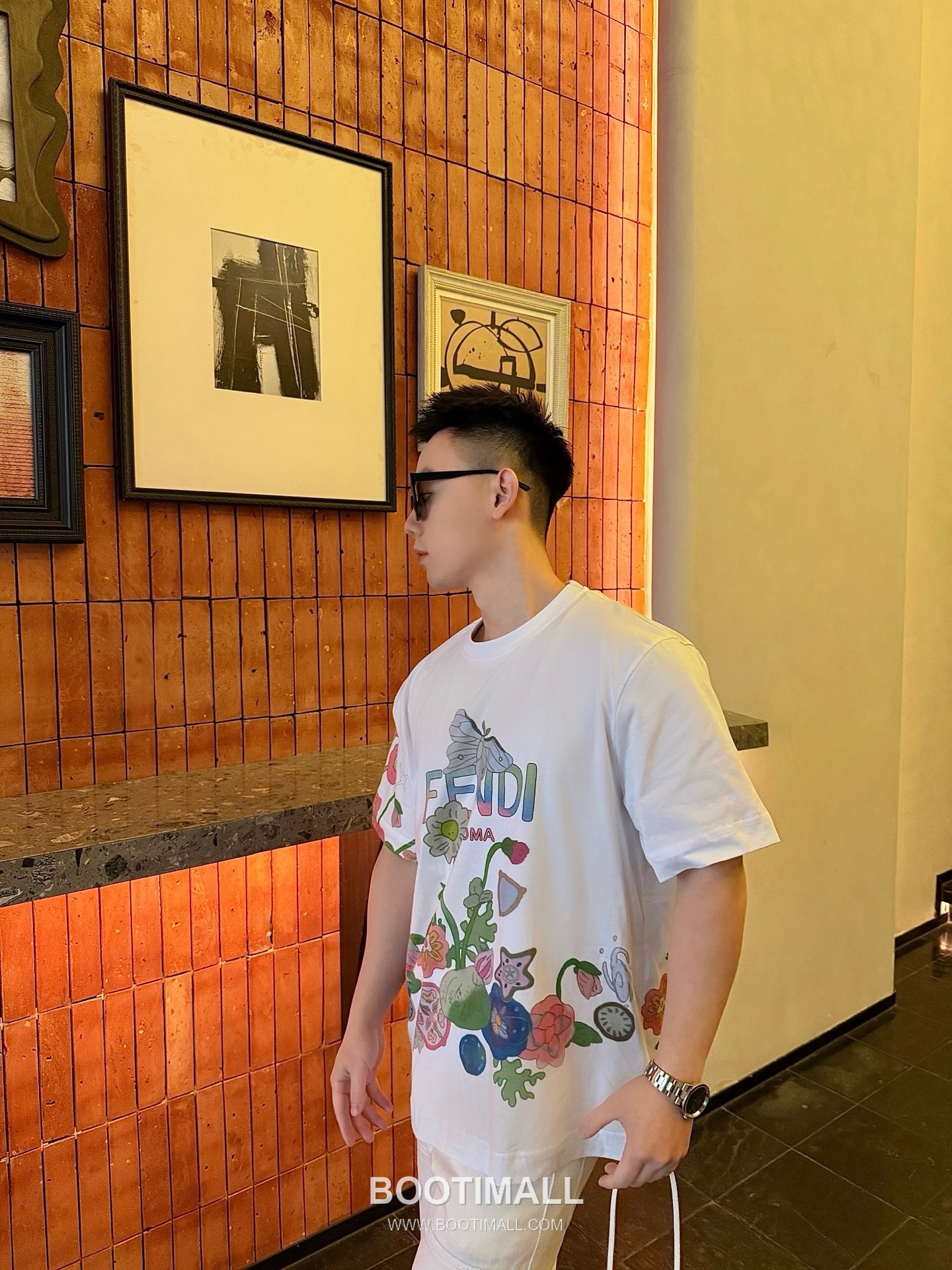 Fendi 2026SS Future Colorblock Print Cotton T-Shirt with Logo Detail 펜디 2026SS 퓨처 컬러블록 프린트 코튼 반팔 티셔츠 로고 디테일 7