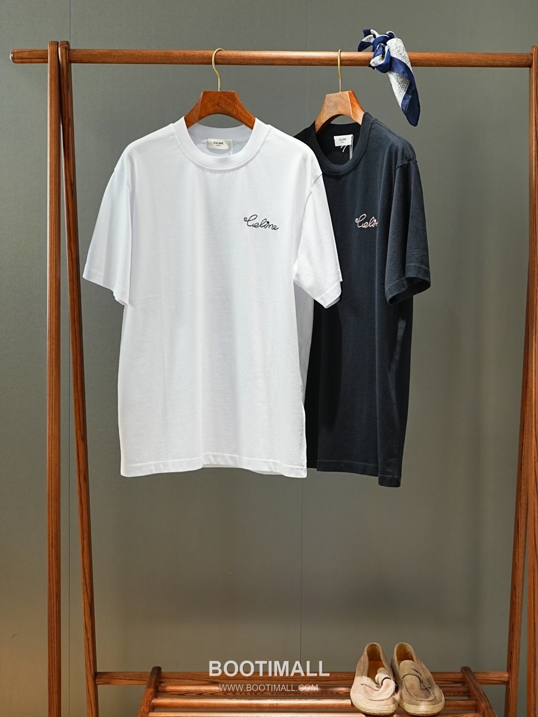 Celine 2026 SS Cotton T-Shirt with Front Embroidered Logo and Back Print 셀린느 2026 SS 코튼 티셔츠 전면 자수 로고 후면 프린트 8