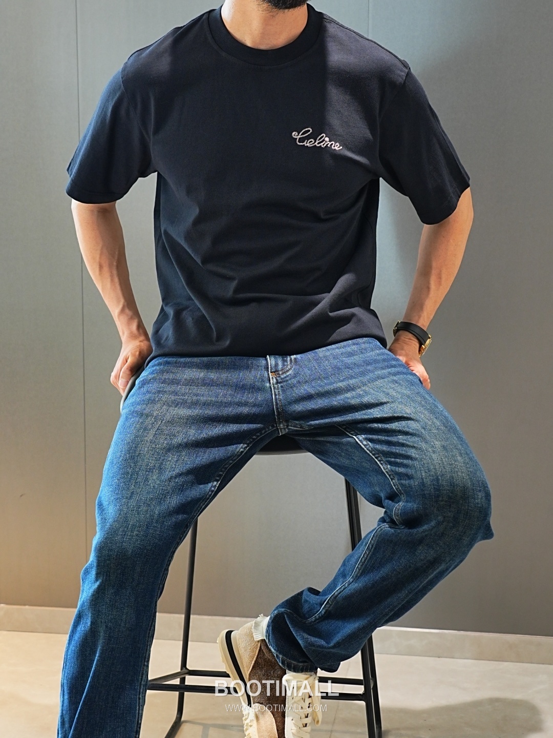 Celine 2026 SS Cotton T-Shirt with Front Embroidered Logo and Back Print 셀린느 2026 SS 코튼 티셔츠 전면 자수 로고 후면 프린트 6