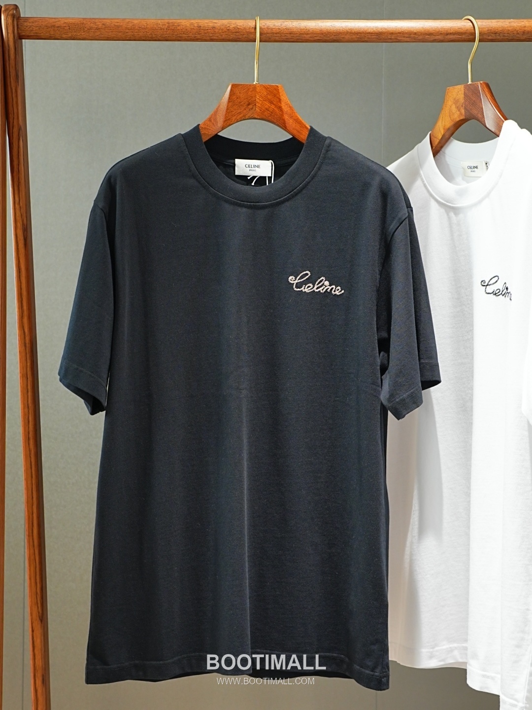 Celine 2026 SS Cotton T-Shirt with Front Embroidered Logo and Back Print 셀린느 2026 SS 코튼 티셔츠 전면 자수 로고 후면 프린트 8