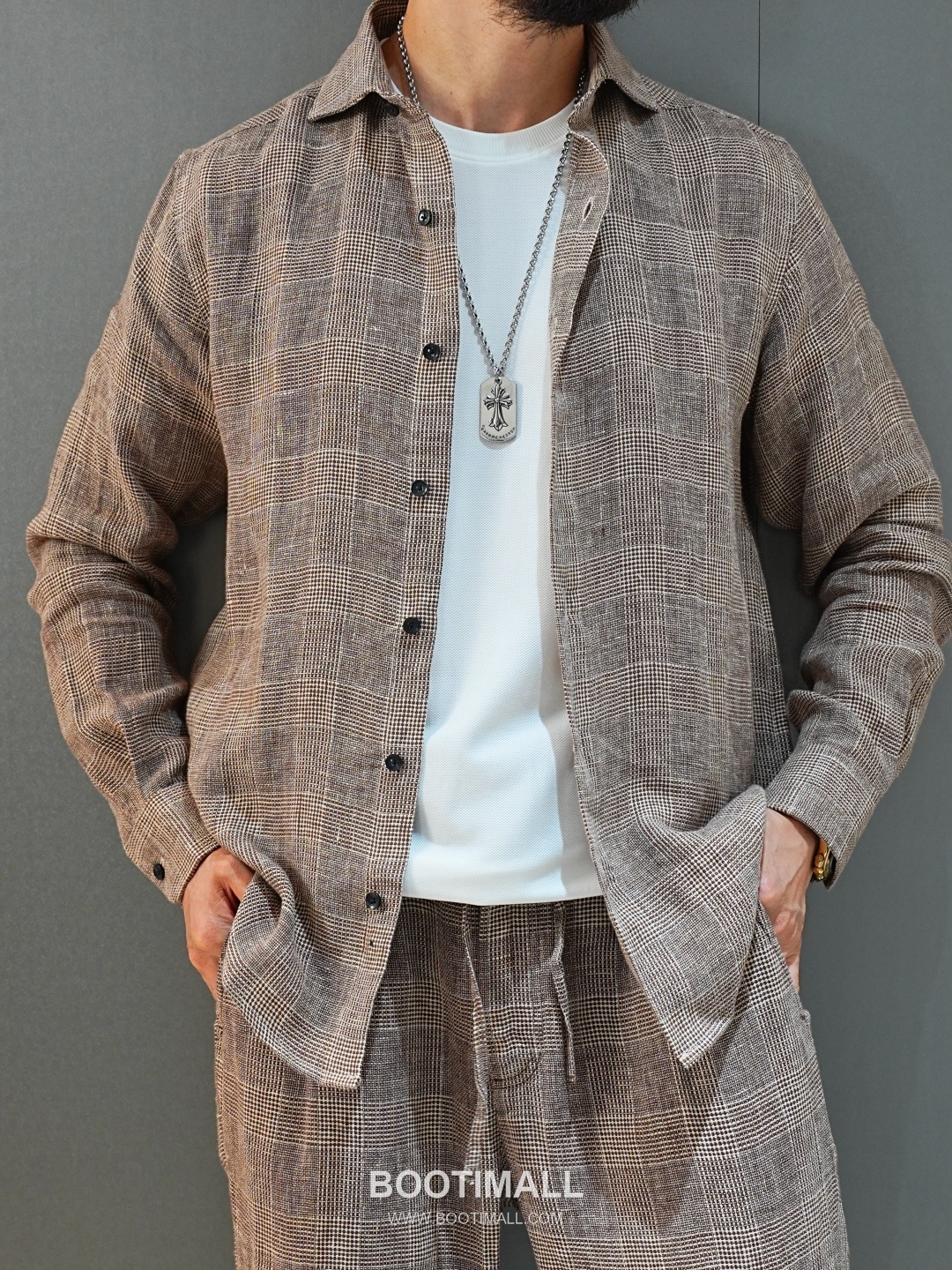 Zegna 2026 SS Linen Relaxed Fit Shirt with Spread Collar 제냐 2026 SS 린넨 루즈핏 셔츠 스프레드 칼라 3