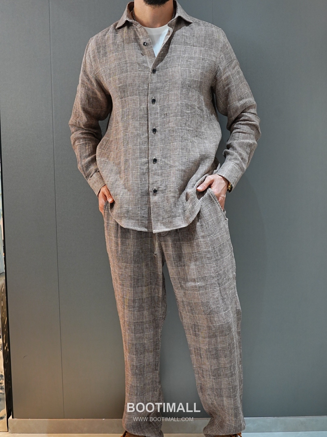 Zegna 2026 SS Linen Relaxed Fit Shirt with Spread Collar 제냐 2026 SS 린넨 루즈핏 셔츠 스프레드 칼라 9