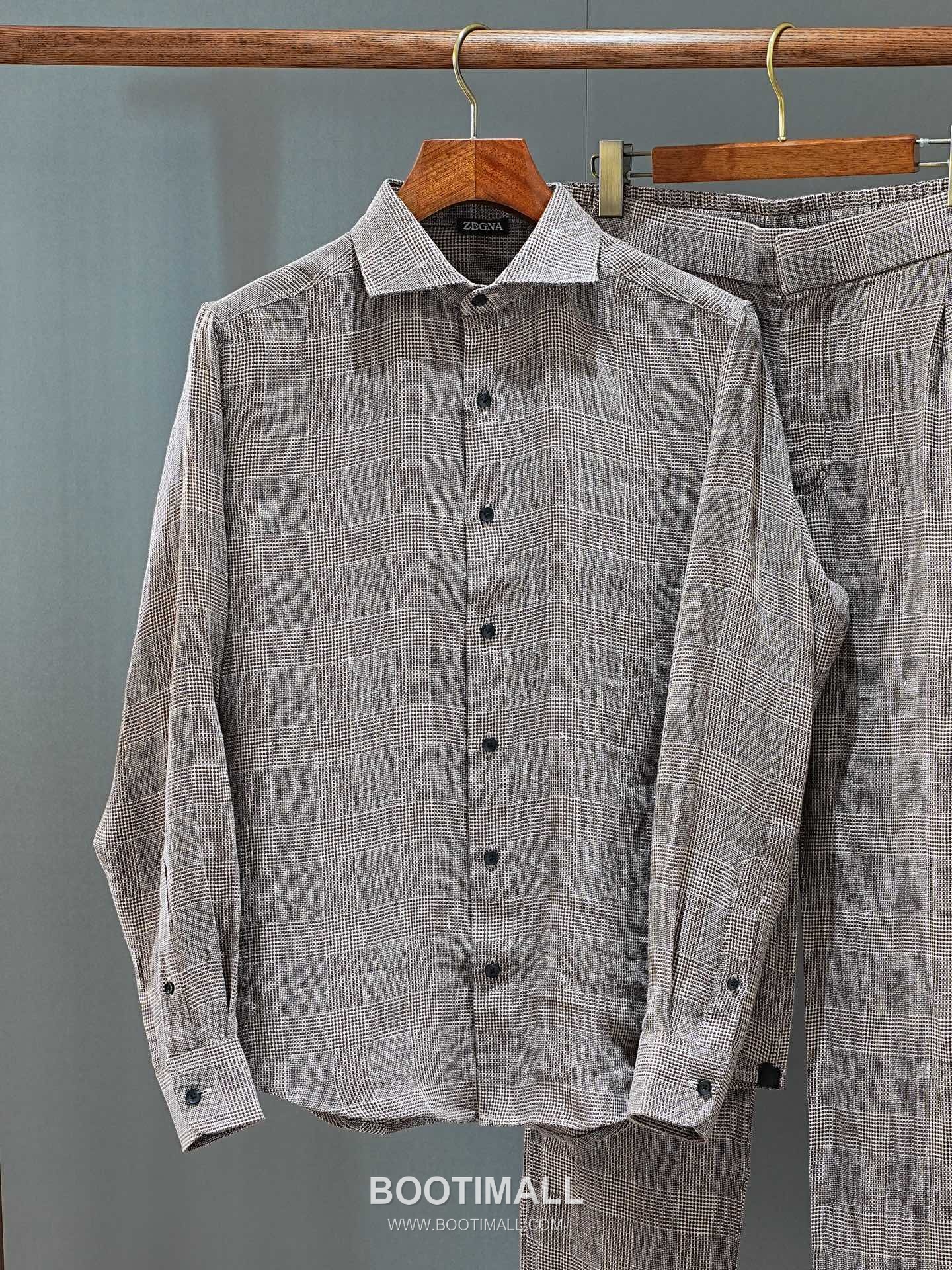 Zegna 2026 SS Linen Relaxed Fit Shirt with Spread Collar 제냐 2026 SS 린넨 루즈핏 셔츠 스프레드 칼라 11