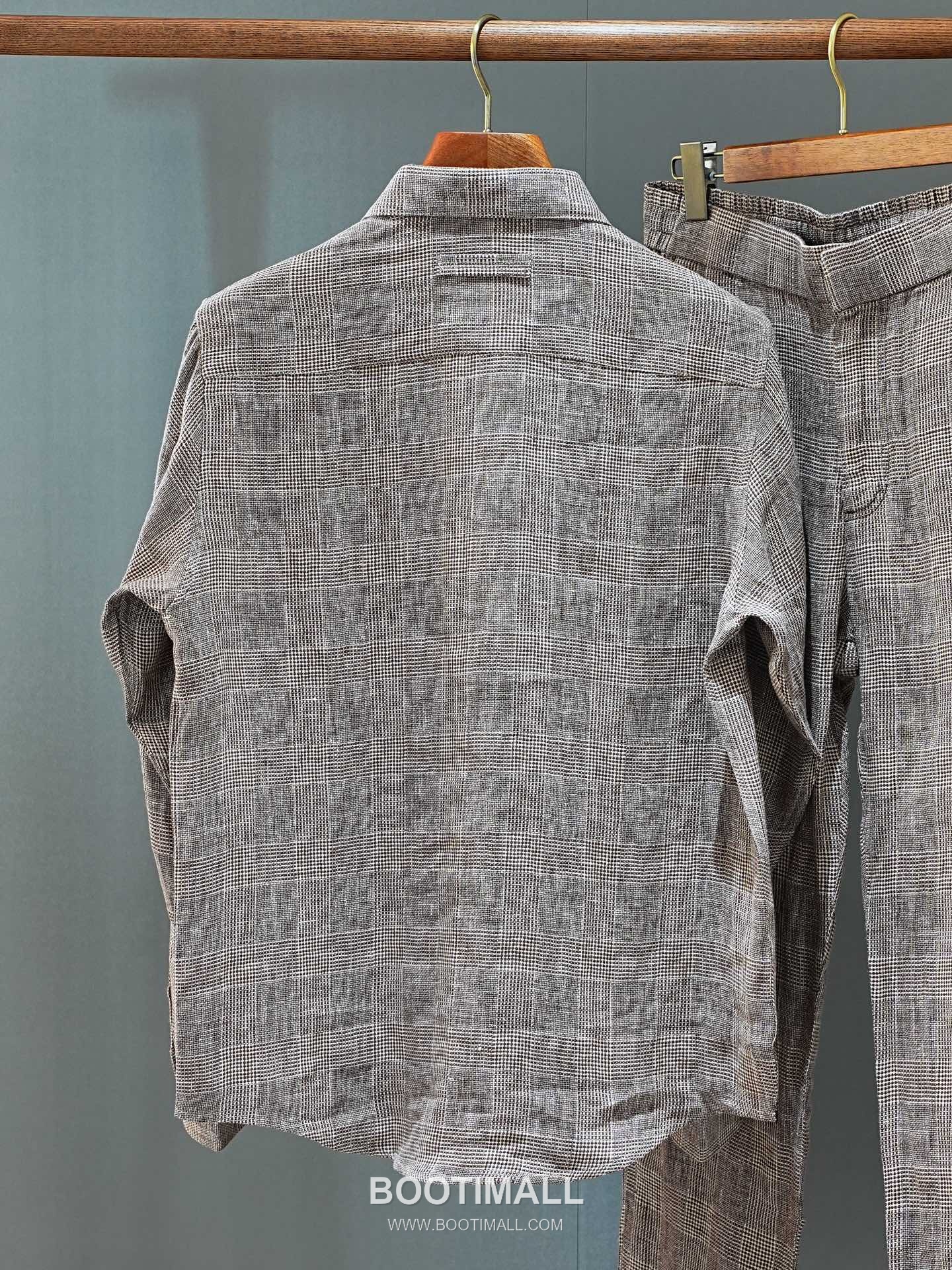 Zegna 2026 SS Linen Relaxed Fit Shirt with Spread Collar 제냐 2026 SS 린넨 루즈핏 셔츠 스프레드 칼라 12