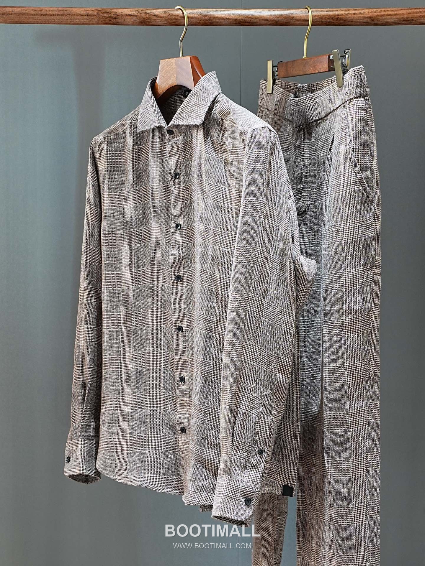 Zegna 2026 SS Linen Relaxed Fit Shirt with Spread Collar 제냐 2026 SS 린넨 루즈핏 셔츠 스프레드 칼라 13