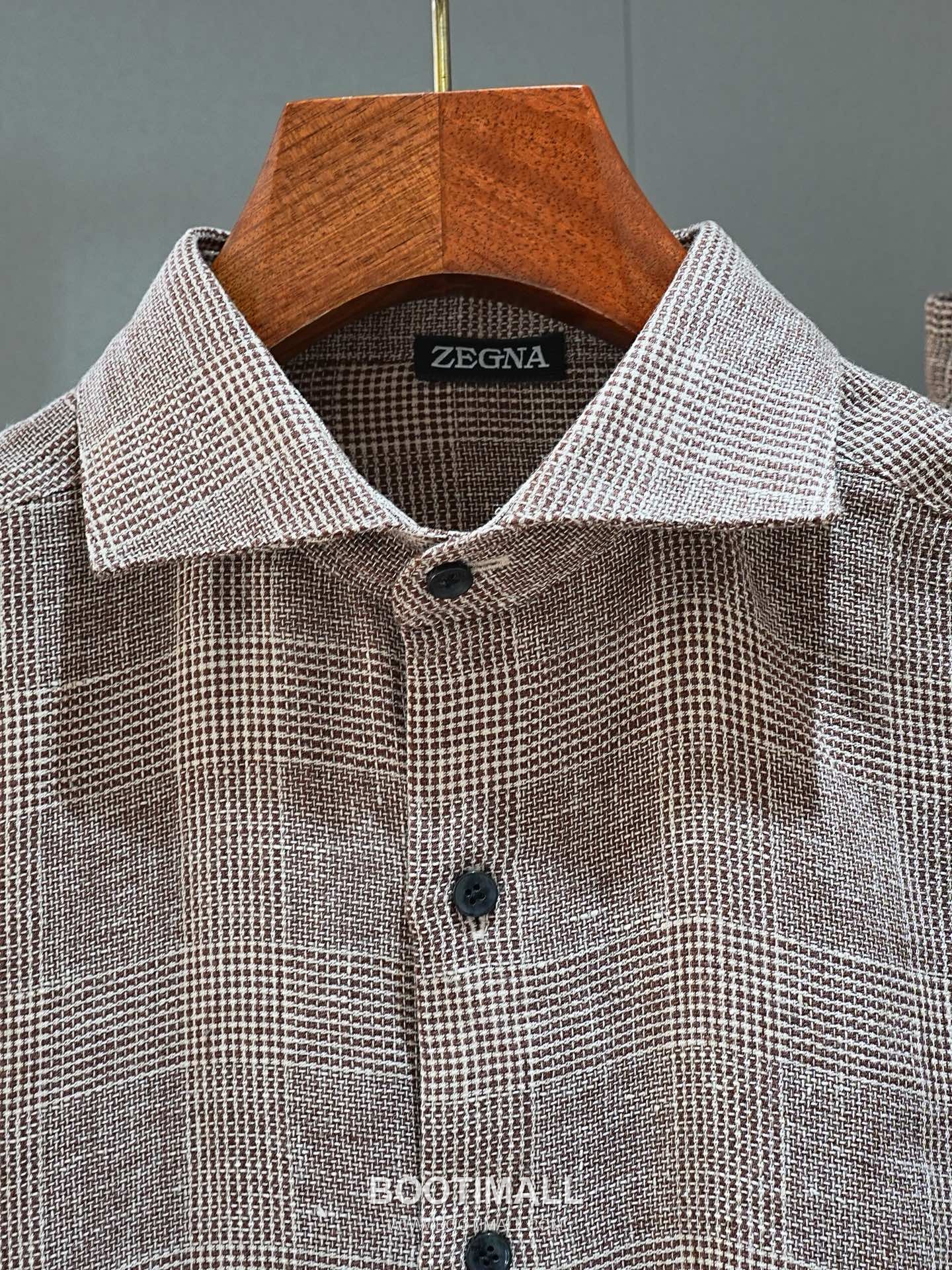 Zegna 2026 SS Linen Relaxed Fit Shirt with Spread Collar 제냐 2026 SS 린넨 루즈핏 셔츠 스프레드 칼라 14