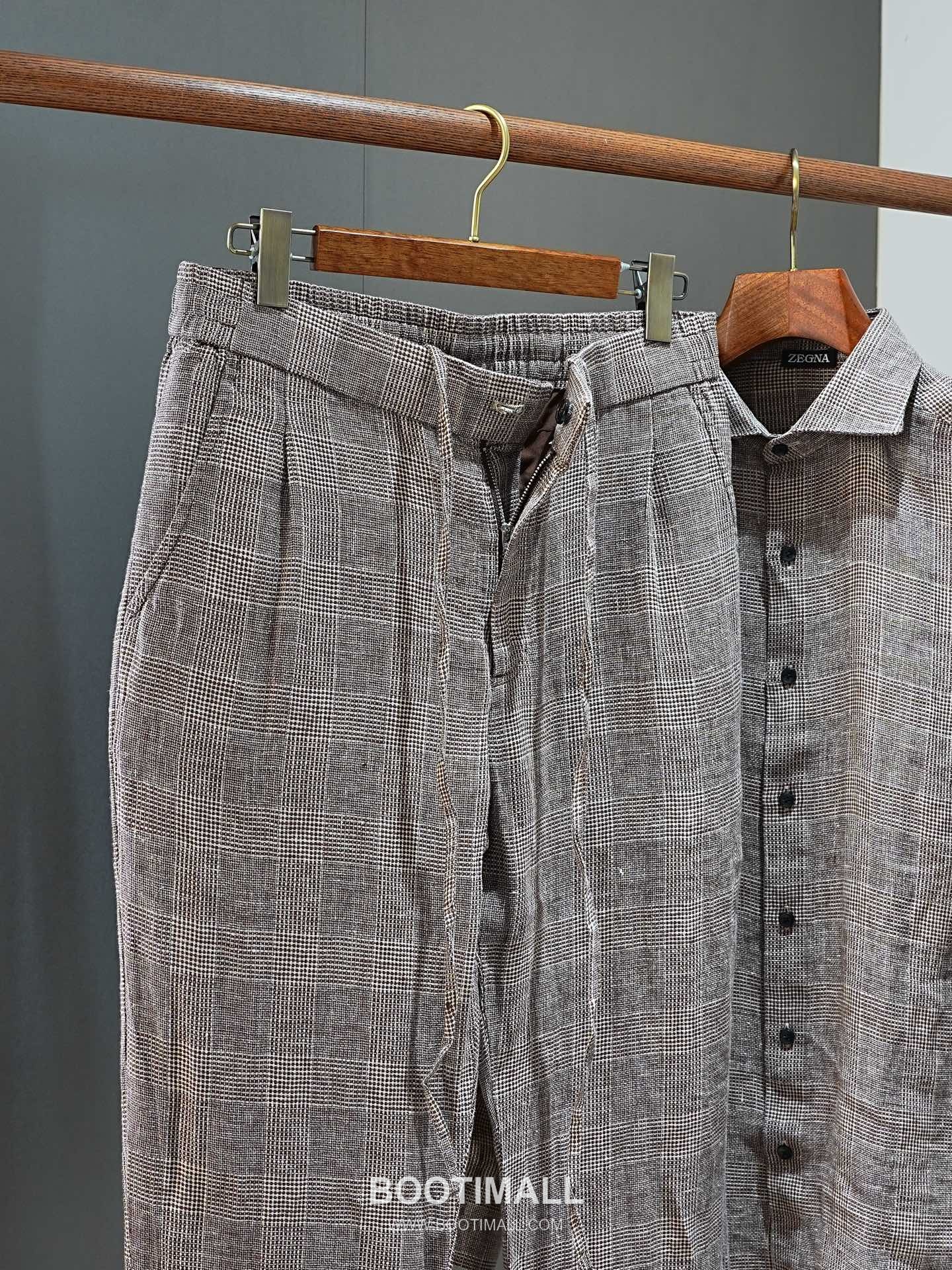 Zegna 2026 SS Linen Drawstring Relaxed Fit Pants 제냐 2026 SS 린넨 드로스트링 루즈핏 팬츠 12