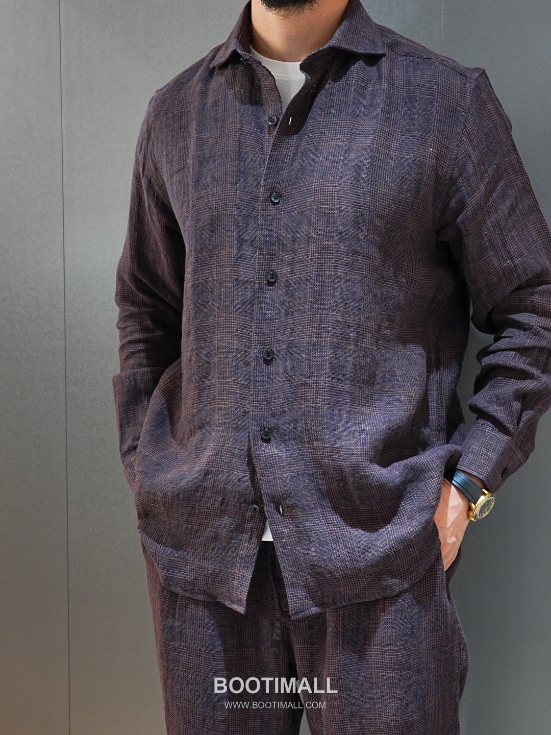 Zegna 2026 SS Linen Relaxed Fit Shirt with Spread Collar 제냐 2026 SS 린넨 루즈핏 셔츠 스프레드 칼라 845435 2