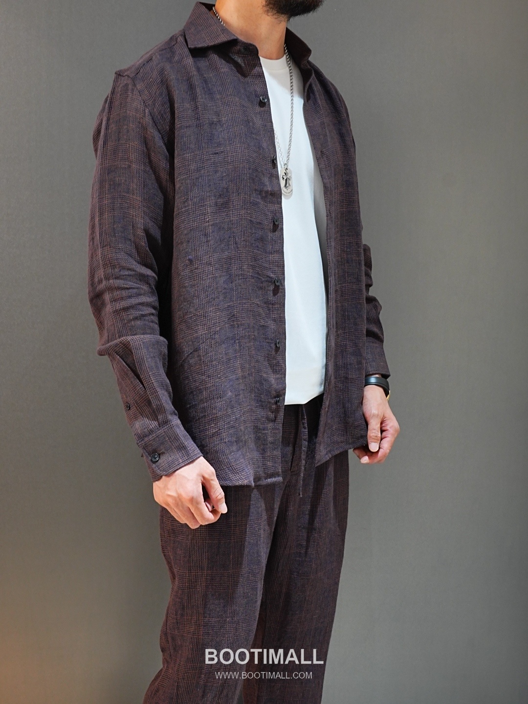 Zegna 2026 SS Linen Relaxed Fit Shirt with Spread Collar 제냐 2026 SS 린넨 루즈핏 셔츠 스프레드 칼라 845435 4