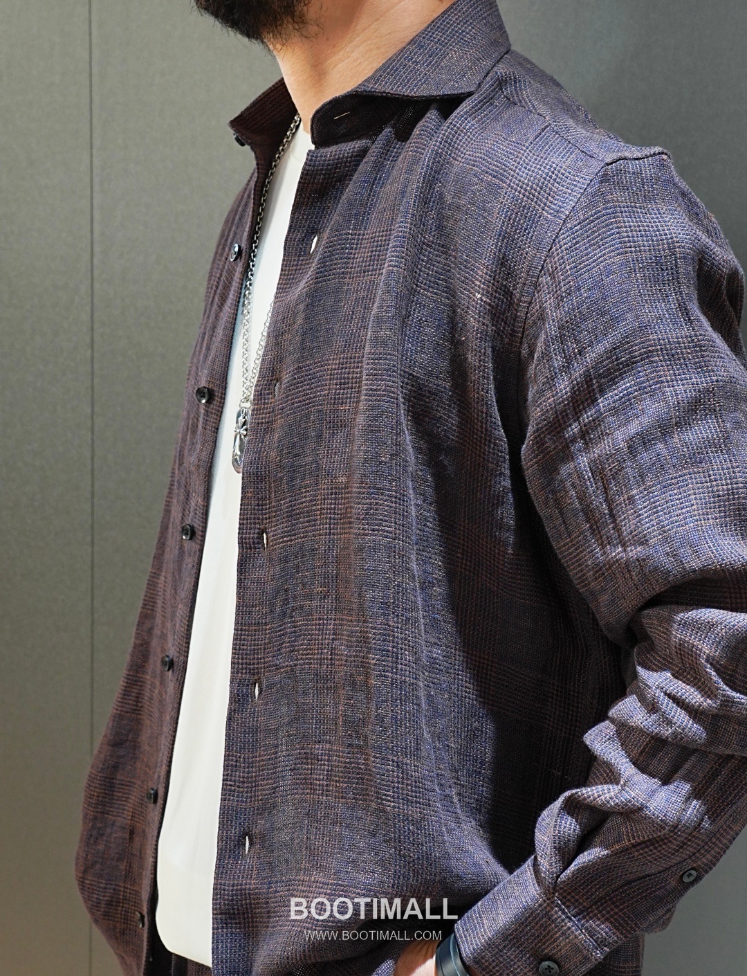 Zegna 2026 SS Linen Relaxed Fit Shirt with Spread Collar 제냐 2026 SS 린넨 루즈핏 셔츠 스프레드 칼라 845435 6