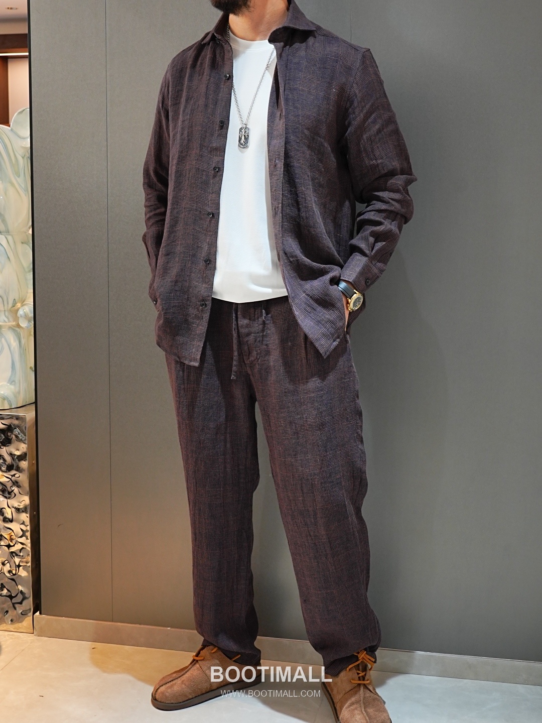 Zegna 2026 SS Linen Relaxed Fit Shirt with Spread Collar 제냐 2026 SS 린넨 루즈핏 셔츠 스프레드 칼라 845435 8