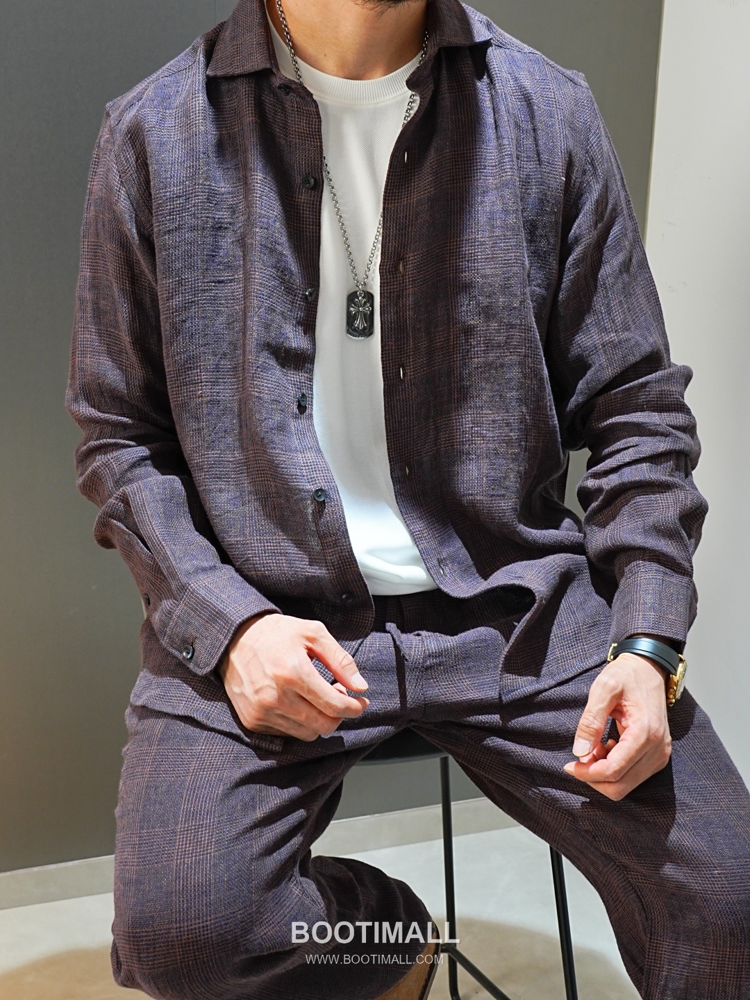 Zegna 2026 SS Linen Relaxed Fit Shirt with Spread Collar 제냐 2026 SS 린넨 루즈핏 셔츠 스프레드 칼라 845435 10