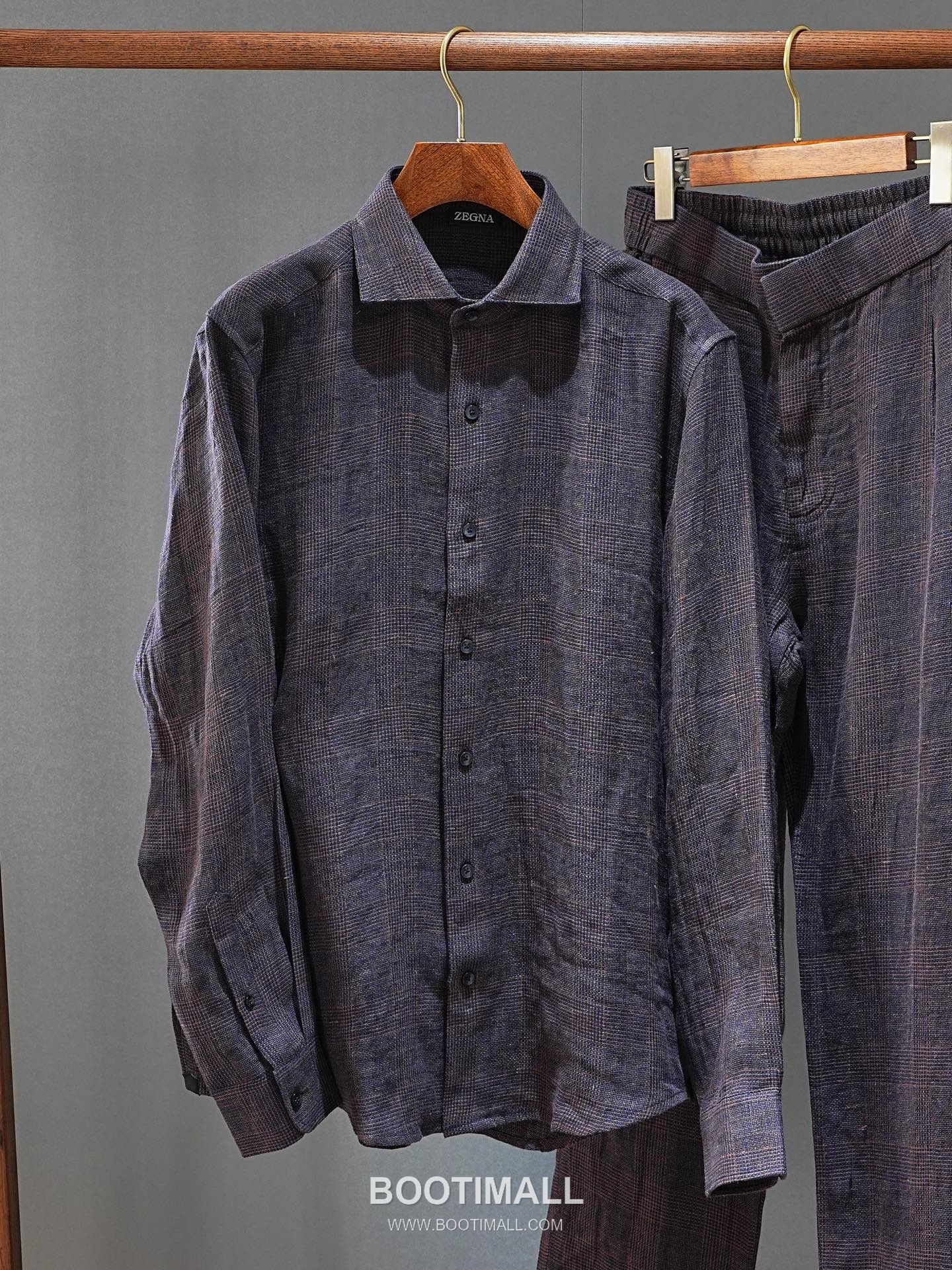 Zegna 2026 SS Linen Relaxed Fit Shirt with Spread Collar 제냐 2026 SS 린넨 루즈핏 셔츠 스프레드 칼라 845435 12