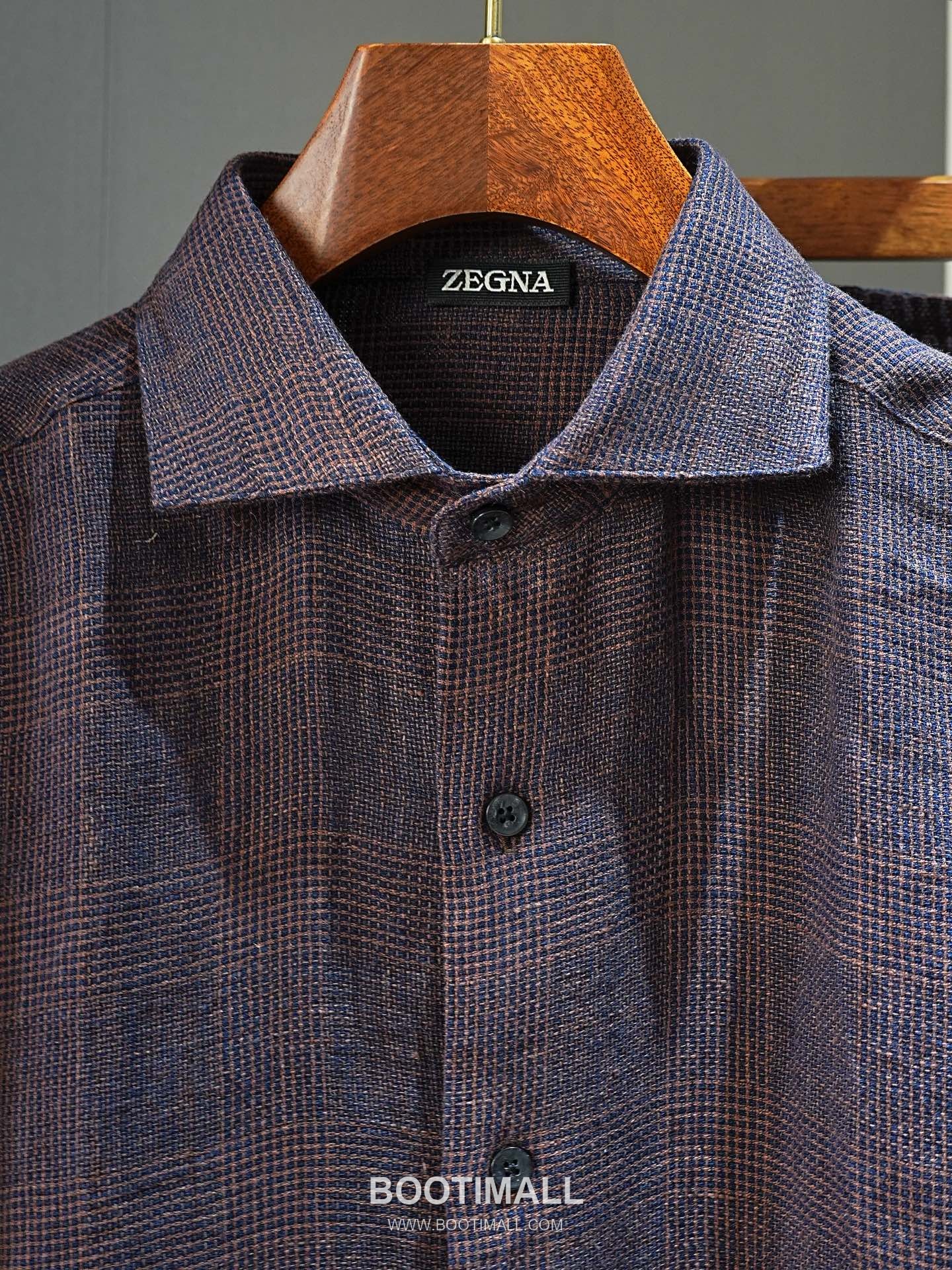 Zegna 2026 SS Linen Relaxed Fit Shirt with Spread Collar 제냐 2026 SS 린넨 루즈핏 셔츠 스프레드 칼라 845435 13