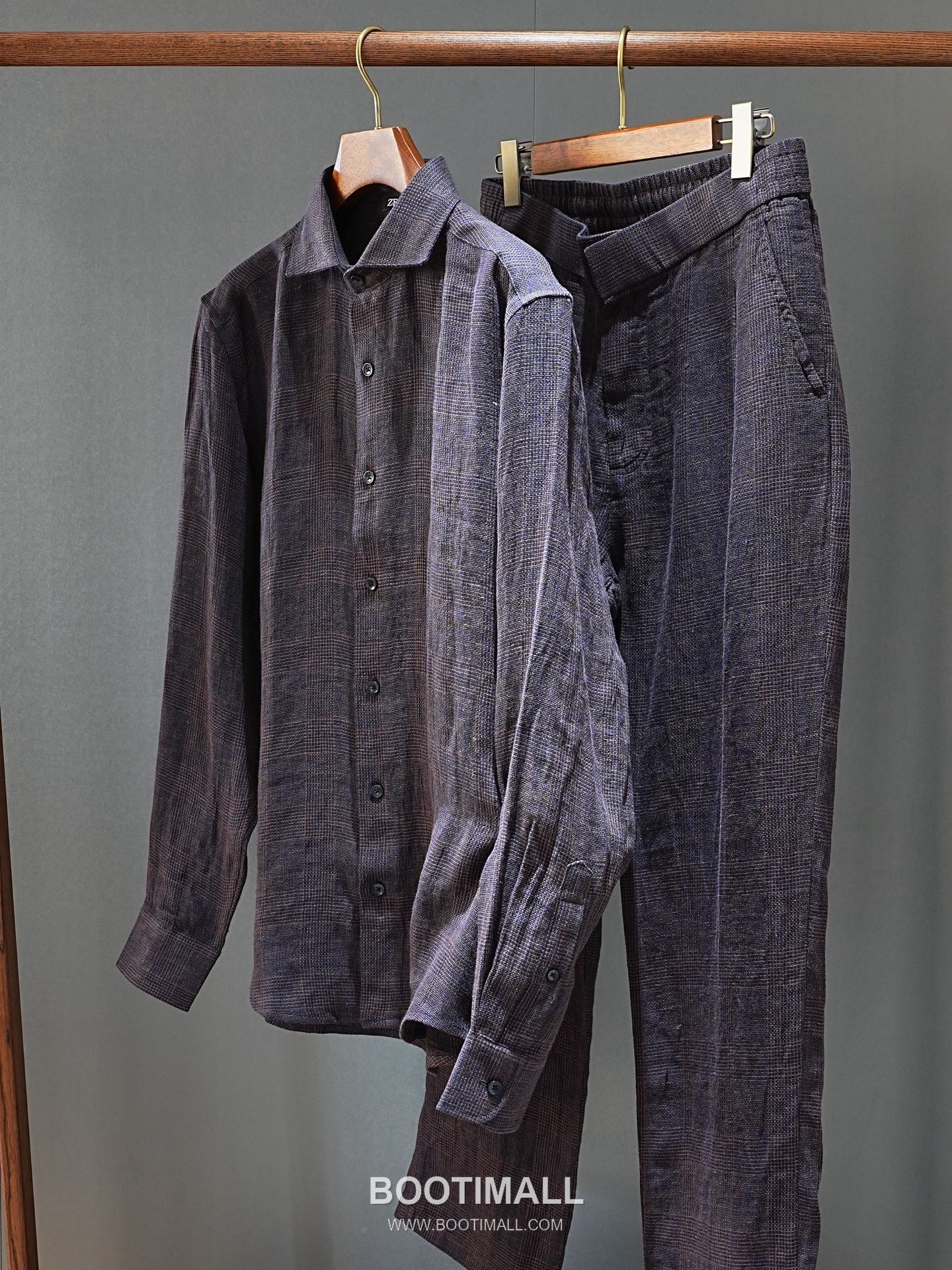 Zegna 2026 SS Linen Relaxed Fit Shirt with Spread Collar 제냐 2026 SS 린넨 루즈핏 셔츠 스프레드 칼라 845435 17