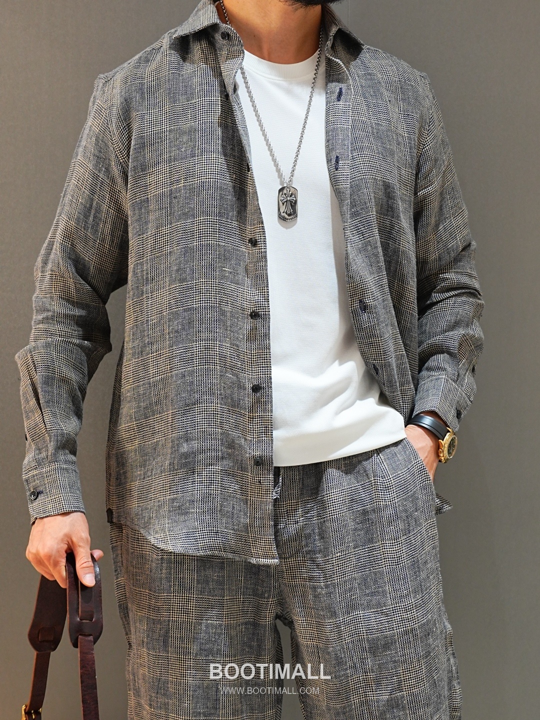 Zegna 2026 SS Linen Relaxed Fit Shirt with Spread Collar 제냐 2026 SS 린넨 루즈핏 셔츠 스프레드 칼라 845435 2