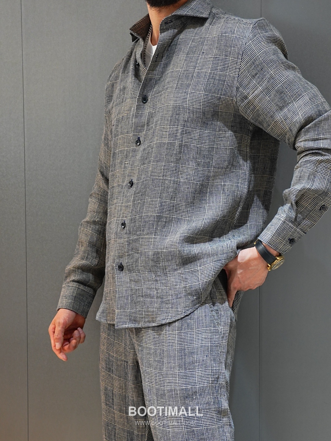 Zegna 2026 SS Linen Relaxed Fit Shirt with Spread Collar 제냐 2026 SS 린넨 루즈핏 셔츠 스프레드 칼라 845435 5