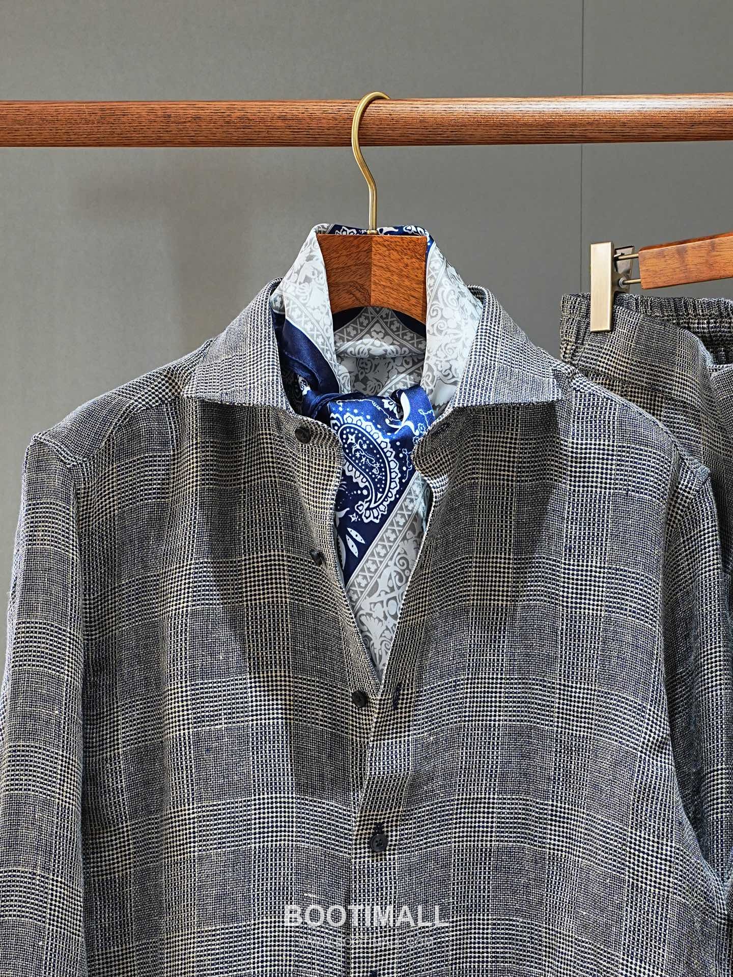 Zegna 2026 SS Linen Relaxed Fit Shirt with Spread Collar 제냐 2026 SS 린넨 루즈핏 셔츠 스프레드 칼라 845435 12