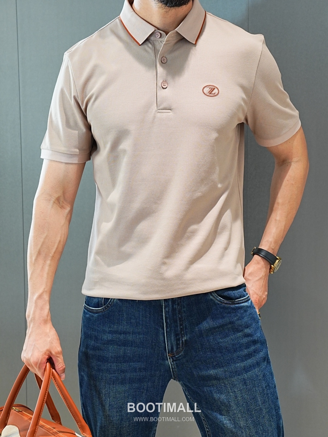 Zegna 2026 SS Silk Cotton Polo Shirt with Spread Collar 제냐 2026 SS 실크 코튼 폴로 셔츠 스프레드 칼라 2