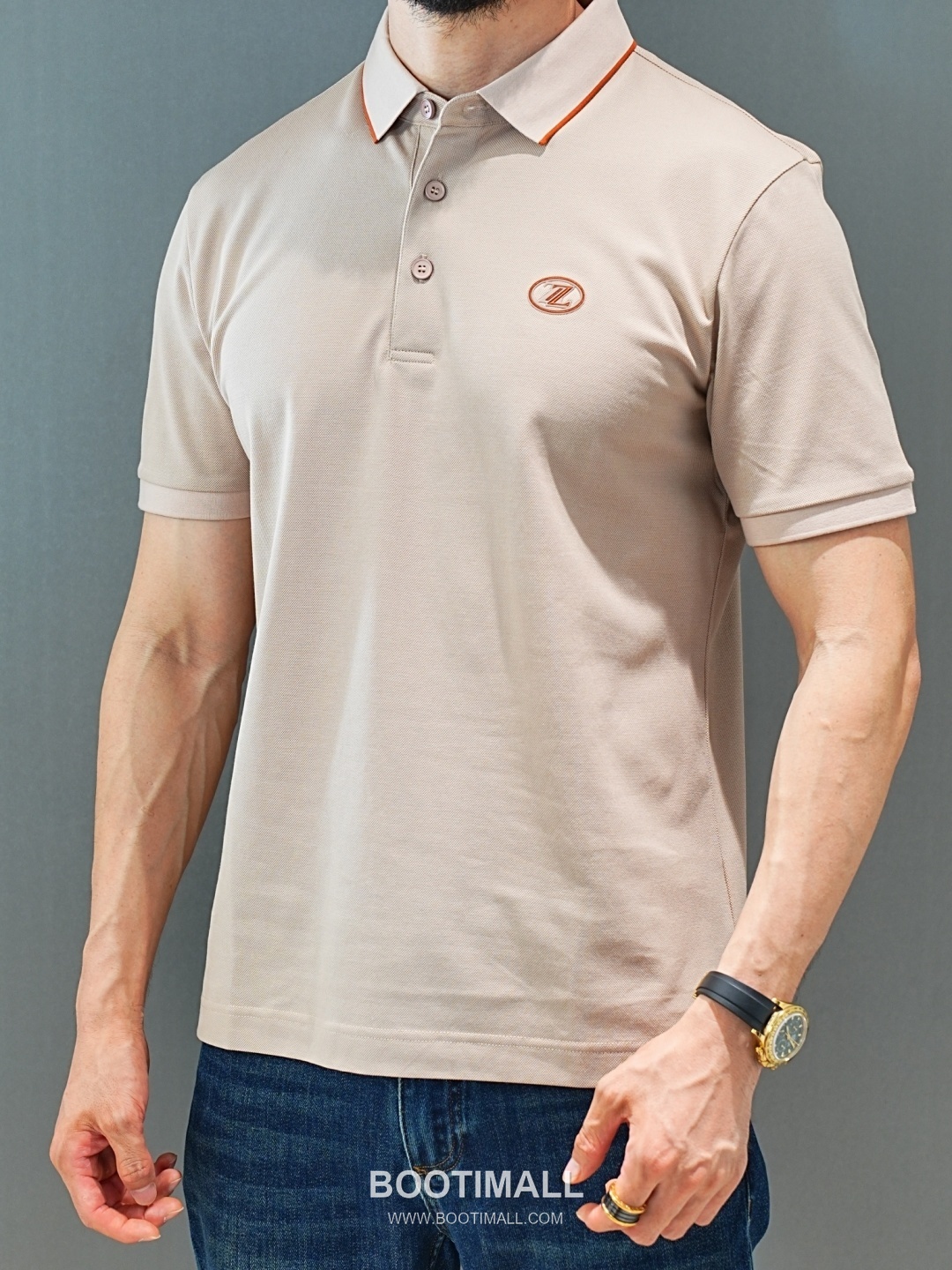 Zegna 2026 SS Silk Cotton Polo Shirt with Spread Collar 제냐 2026 SS 실크 코튼 폴로 셔츠 스프레드 칼라 3