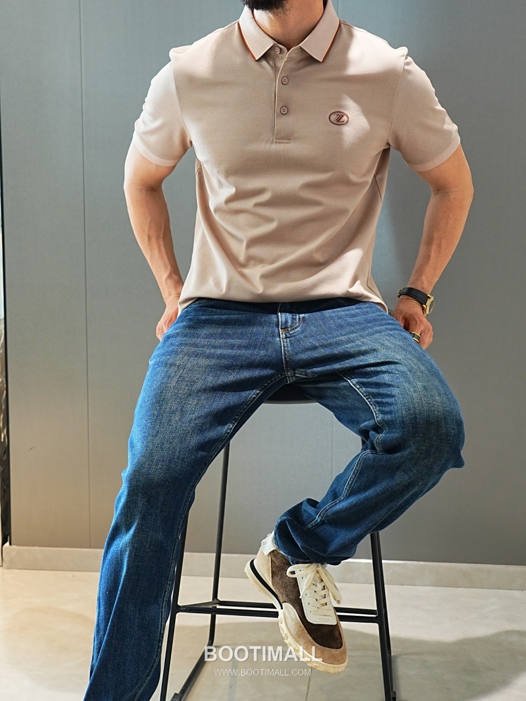 Zegna 2026 SS Silk Cotton Polo Shirt with Spread Collar 제냐 2026 SS 실크 코튼 폴로 셔츠 스프레드 칼라 6