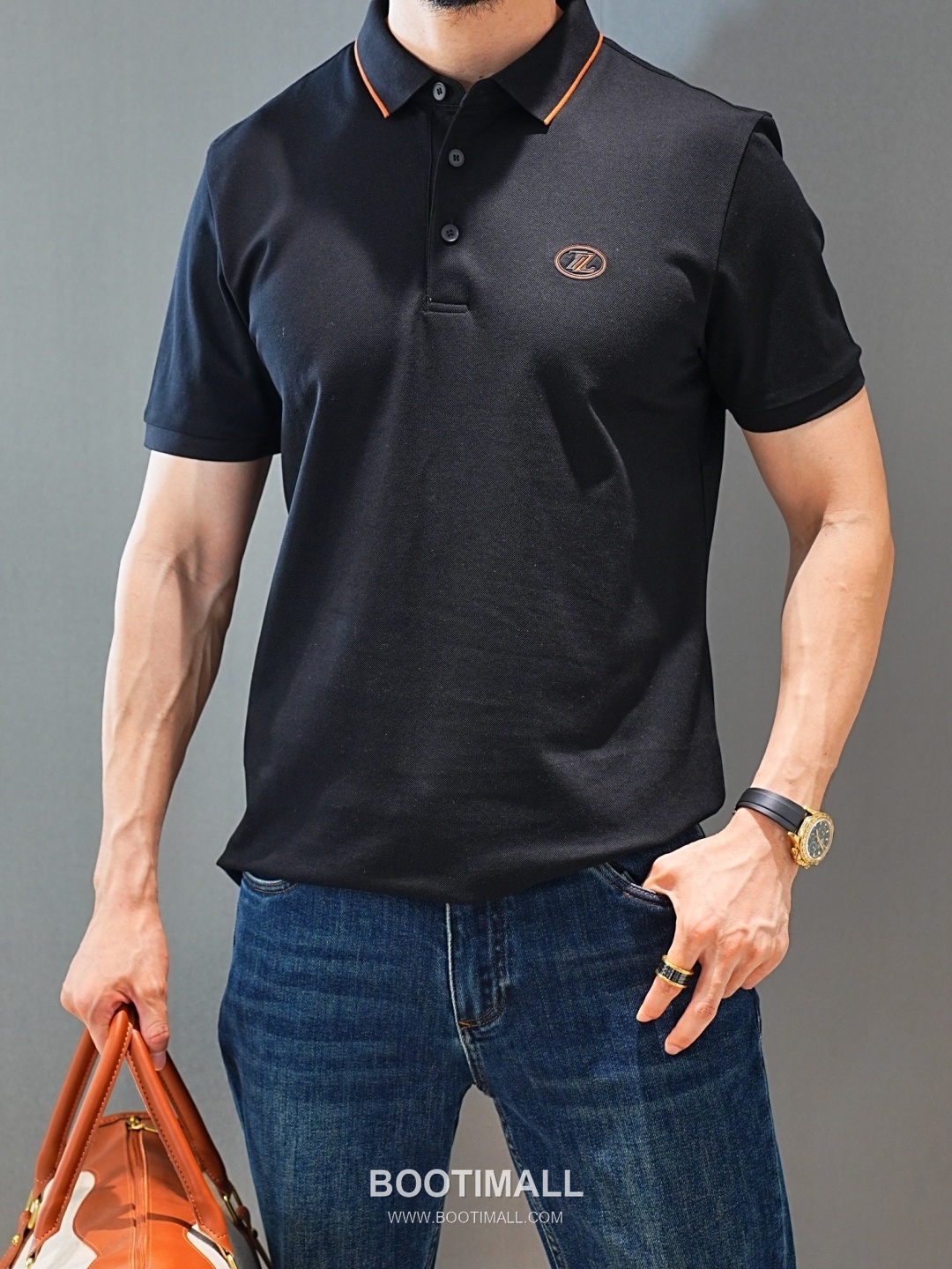 Zegna 2026 SS Silk Cotton Polo Shirt with Spread Collar 제냐 2026 SS 실크 코튼 폴로 셔츠 스프레드 칼라 1