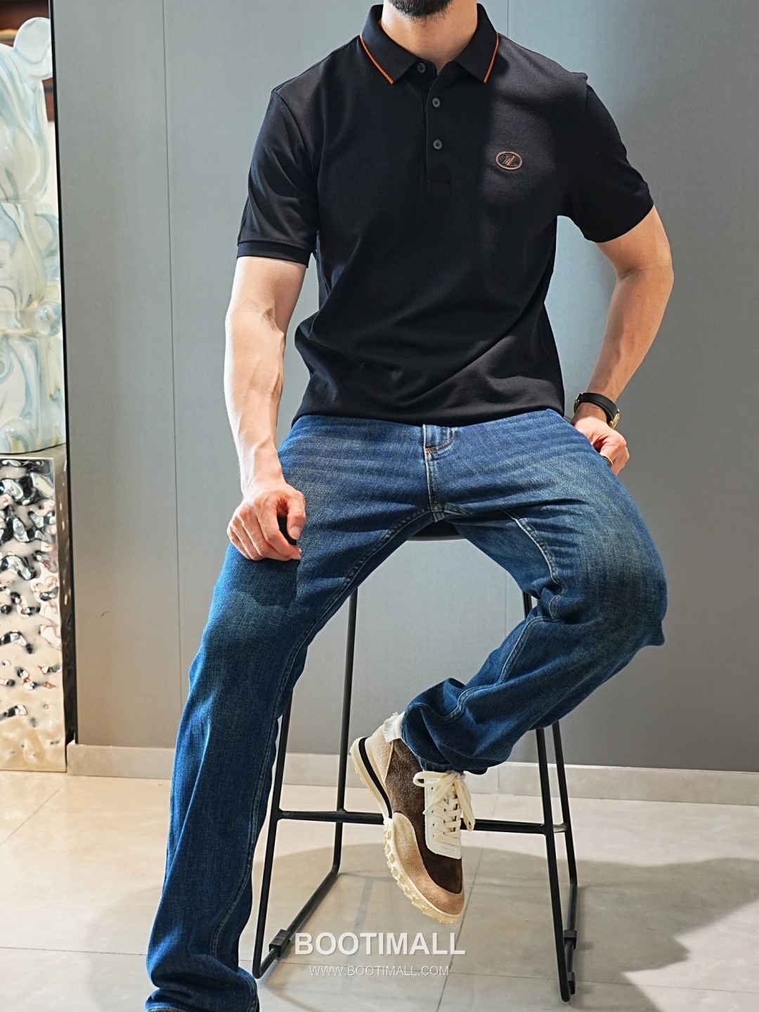 Zegna 2026 SS Silk Cotton Polo Shirt with Spread Collar 제냐 2026 SS 실크 코튼 폴로 셔츠 스프레드 칼라 6