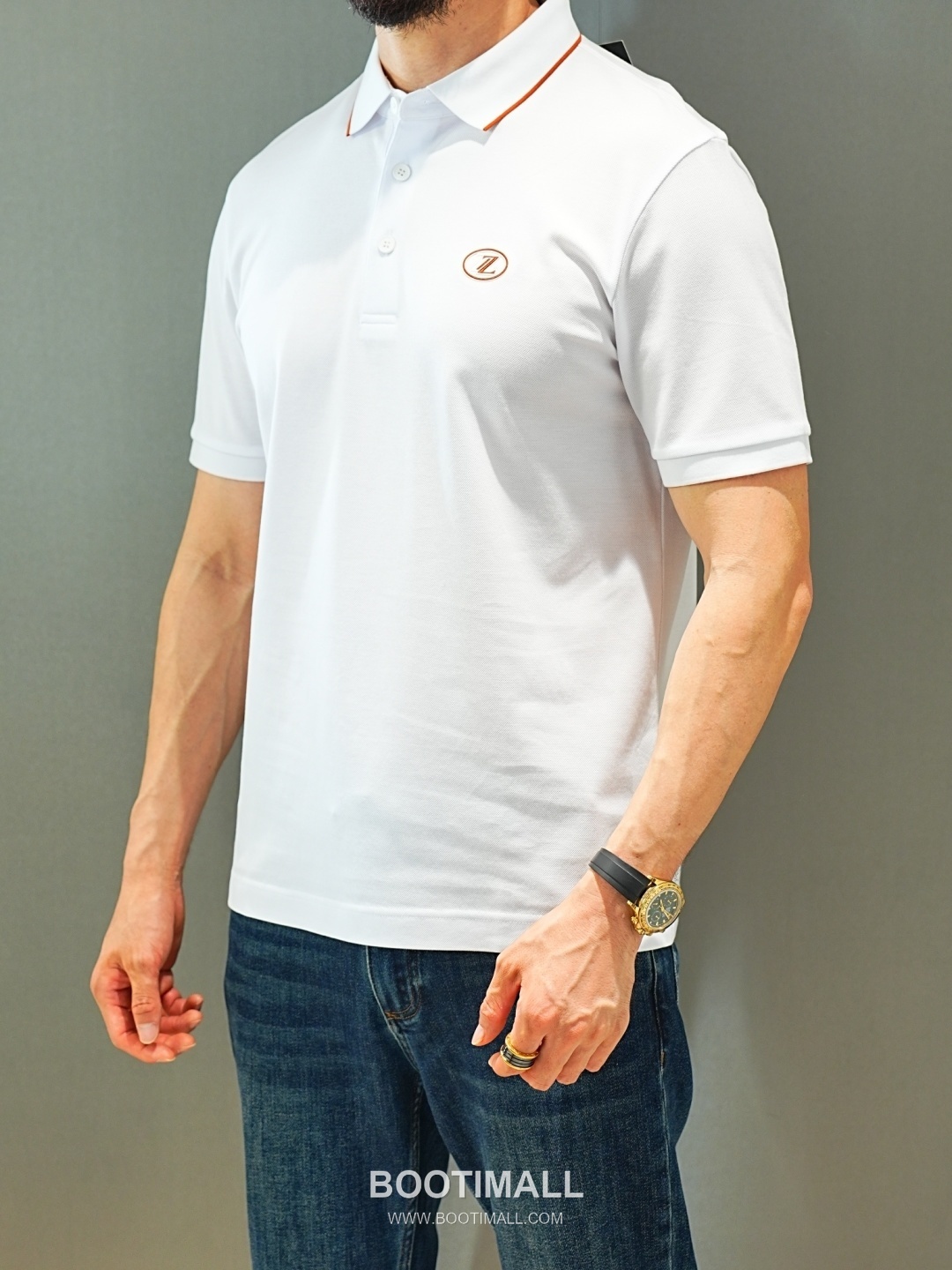 Zegna 2026 SS Silk Cotton Polo Shirt with Spread Collar 제냐 2026 SS 실크 코튼 폴로 셔츠 스프레드 칼라 3