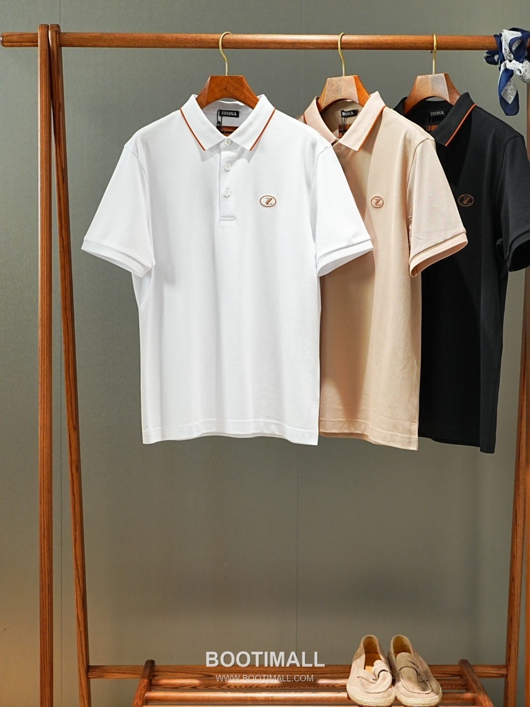 Zegna 2026 SS Silk Cotton Polo Shirt with Spread Collar 제냐 2026 SS 실크 코튼 폴로 셔츠 스프레드 칼라 7