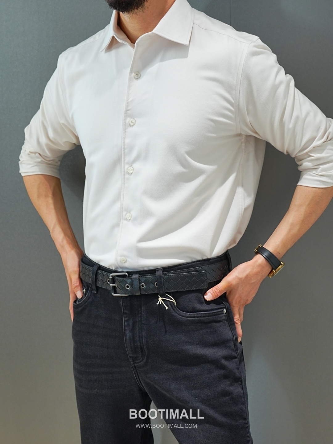 Brioni 2026 SS Brushed Fabric Shirt with Lambskin Trim 브리오니 2026 SS 브러시드 패브릭 셔츠 램스킨 트림 1