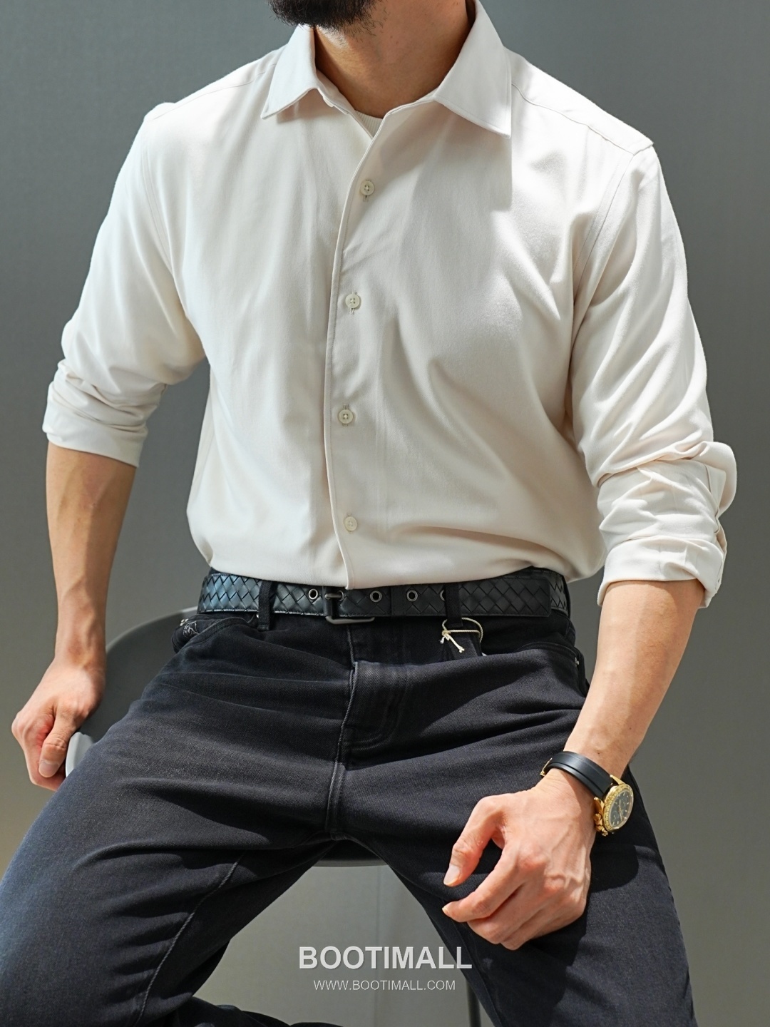 Brioni 2026 SS Brushed Fabric Shirt with Lambskin Trim 브리오니 2026 SS 브러시드 패브릭 셔츠 램스킨 트림 7