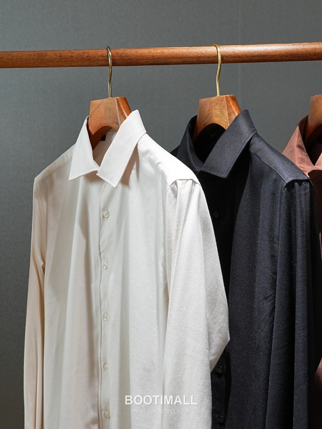 Brioni 2026 SS Brushed Fabric Shirt with Lambskin Trim 브리오니 2026 SS 브러시드 패브릭 셔츠 램스킨 트림 13