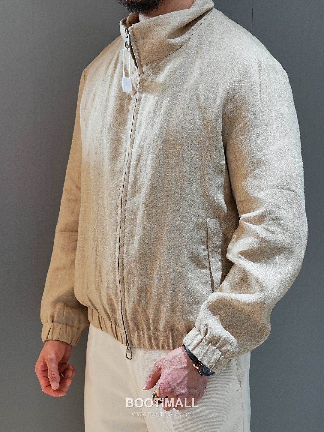 Loro Piana 2026 SS Linen Zip-Up Jacket with Stand Collar 로로피아나 2026 SS 린넨 집업 재킷 스탠드 칼라 6