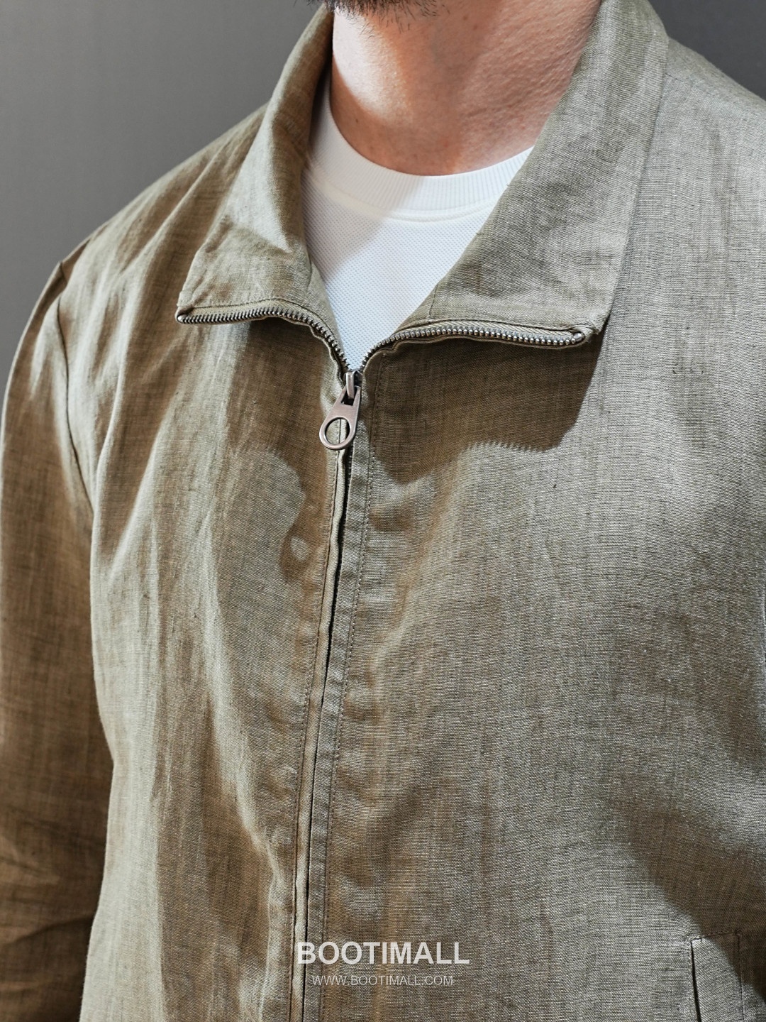 Loro Piana 2026 SS Linen Zip-Up Jacket with Stand Collar 로로피아나 2026 SS 린넨 집업 재킷 스탠드 칼라 5