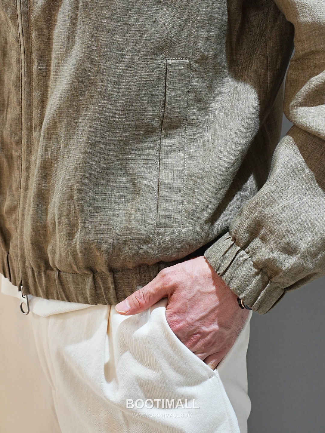 Loro Piana 2026 SS Linen Zip-Up Jacket with Stand Collar 로로피아나 2026 SS 린넨 집업 재킷 스탠드 칼라 6