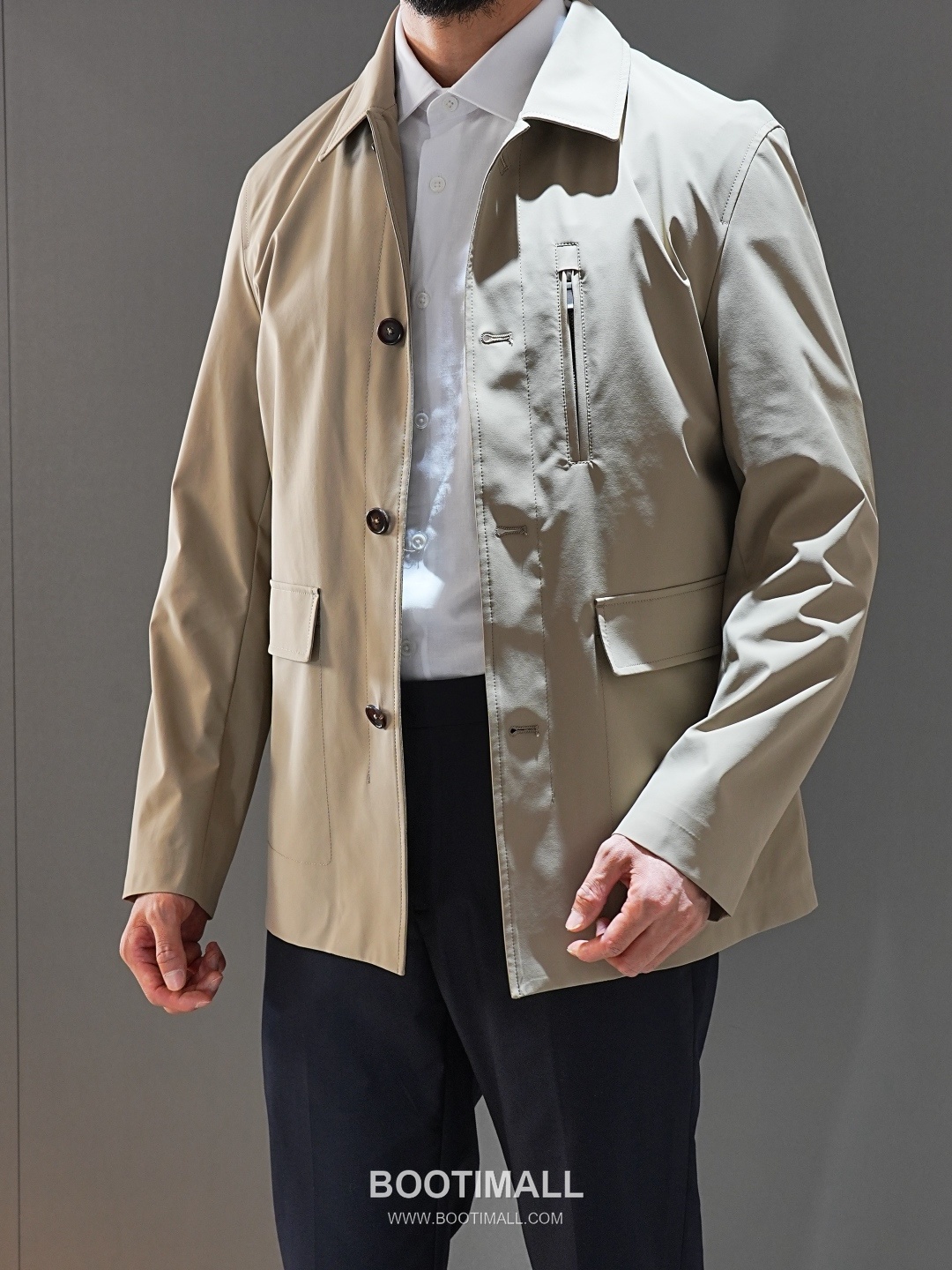 Loro Piana 2026 SS Nylon Spandex Jacket with Spread Collar 로로피아나 2026 SS 나일론 스판덱스 재킷 스프레드 칼라 2