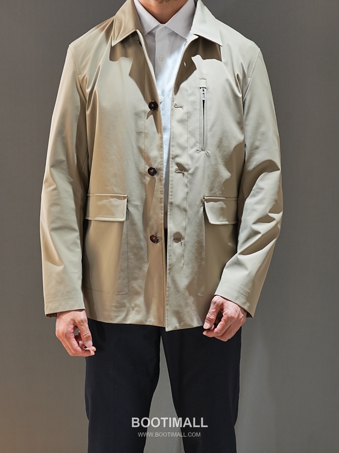 Loro Piana 2026 SS Nylon Spandex Jacket with Spread Collar 로로피아나 2026 SS 나일론 스판덱스 재킷 스프레드 칼라 4