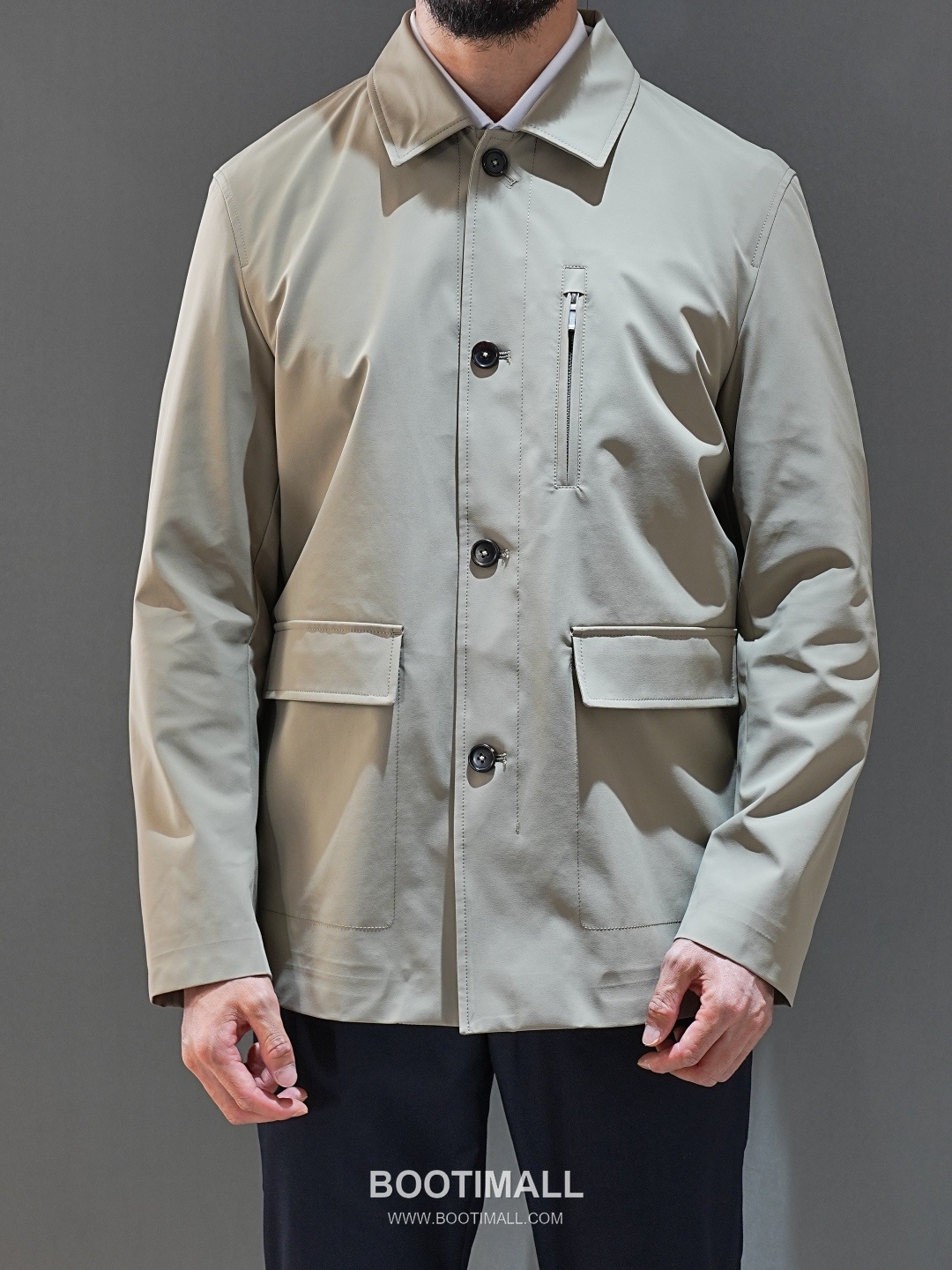 Loro Piana 2026 SS Nylon Spandex Jacket with Spread Collar 로로피아나 2026 SS 나일론 스판덱스 재킷 스프레드 칼라 5