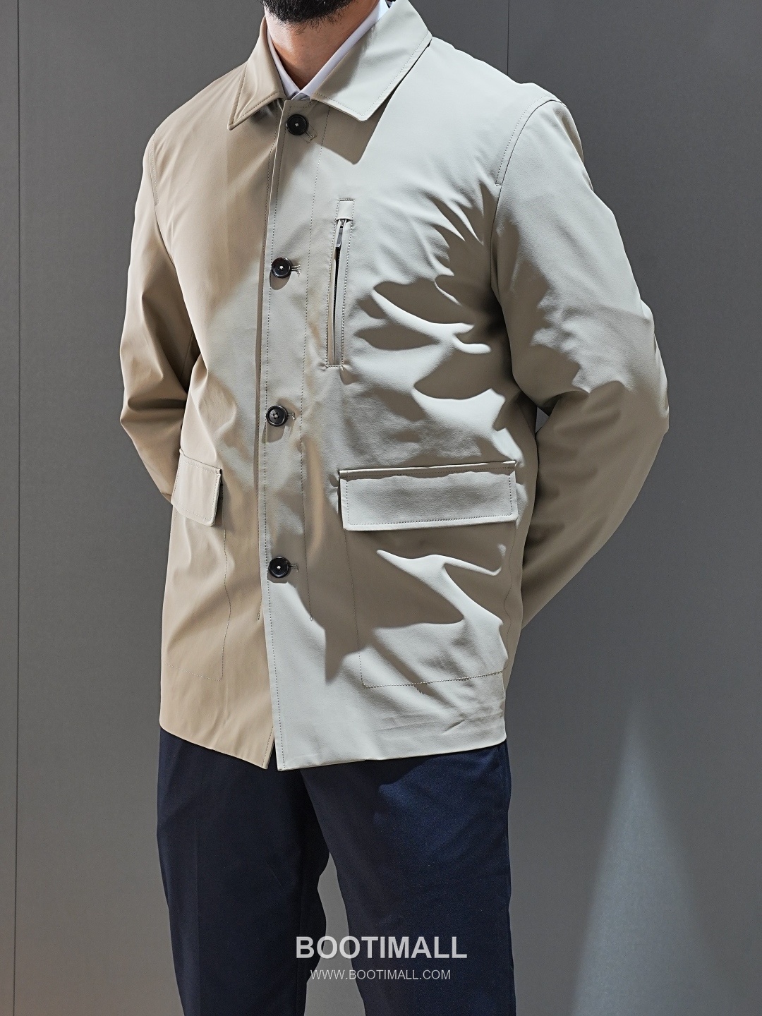 Loro Piana 2026 SS Nylon Spandex Jacket with Spread Collar 로로피아나 2026 SS 나일론 스판덱스 재킷 스프레드 칼라 6