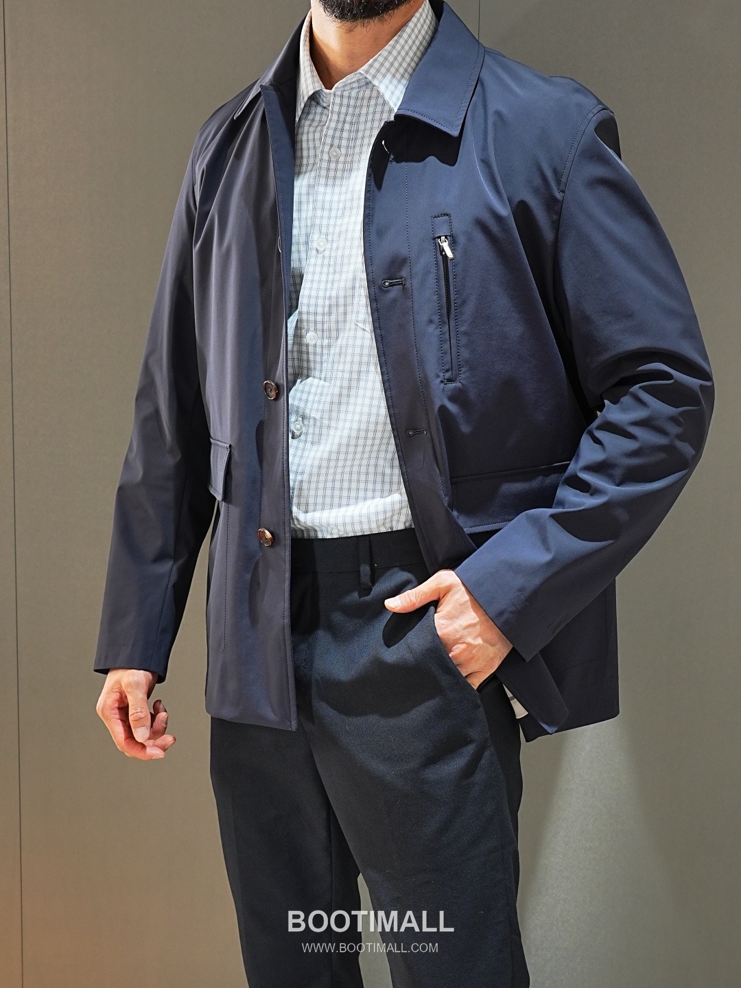 Loro Piana 2026 SS Nylon Spandex Jacket with Spread Collar 로로피아나 2026 SS 나일론 스판덱스 재킷 스프레드 칼라 2