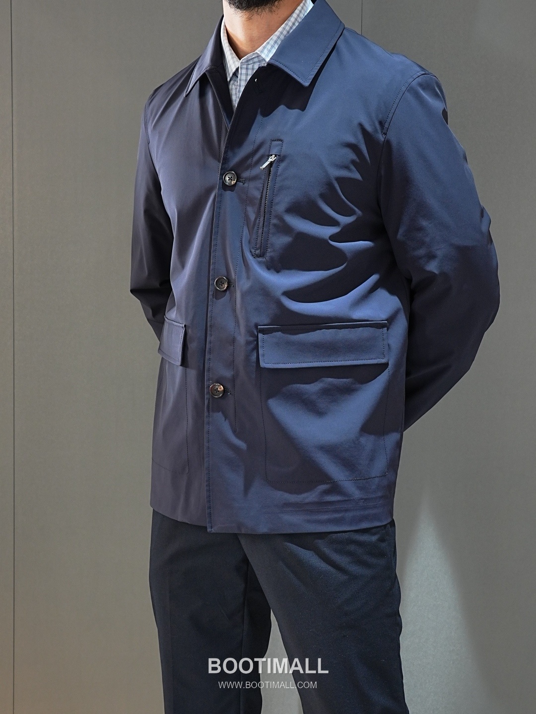 Loro Piana 2026 SS Nylon Spandex Jacket with Spread Collar 로로피아나 2026 SS 나일론 스판덱스 재킷 스프레드 칼라 5